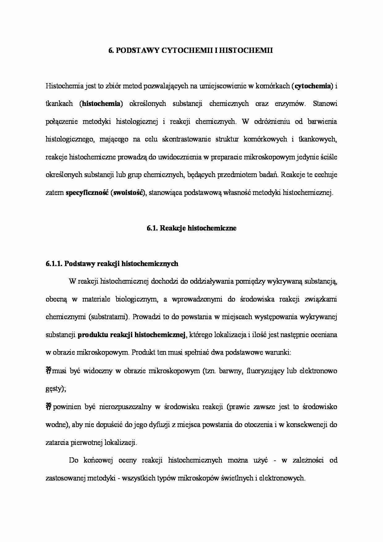 Podstawy cytochemii i histochemii - strona 1