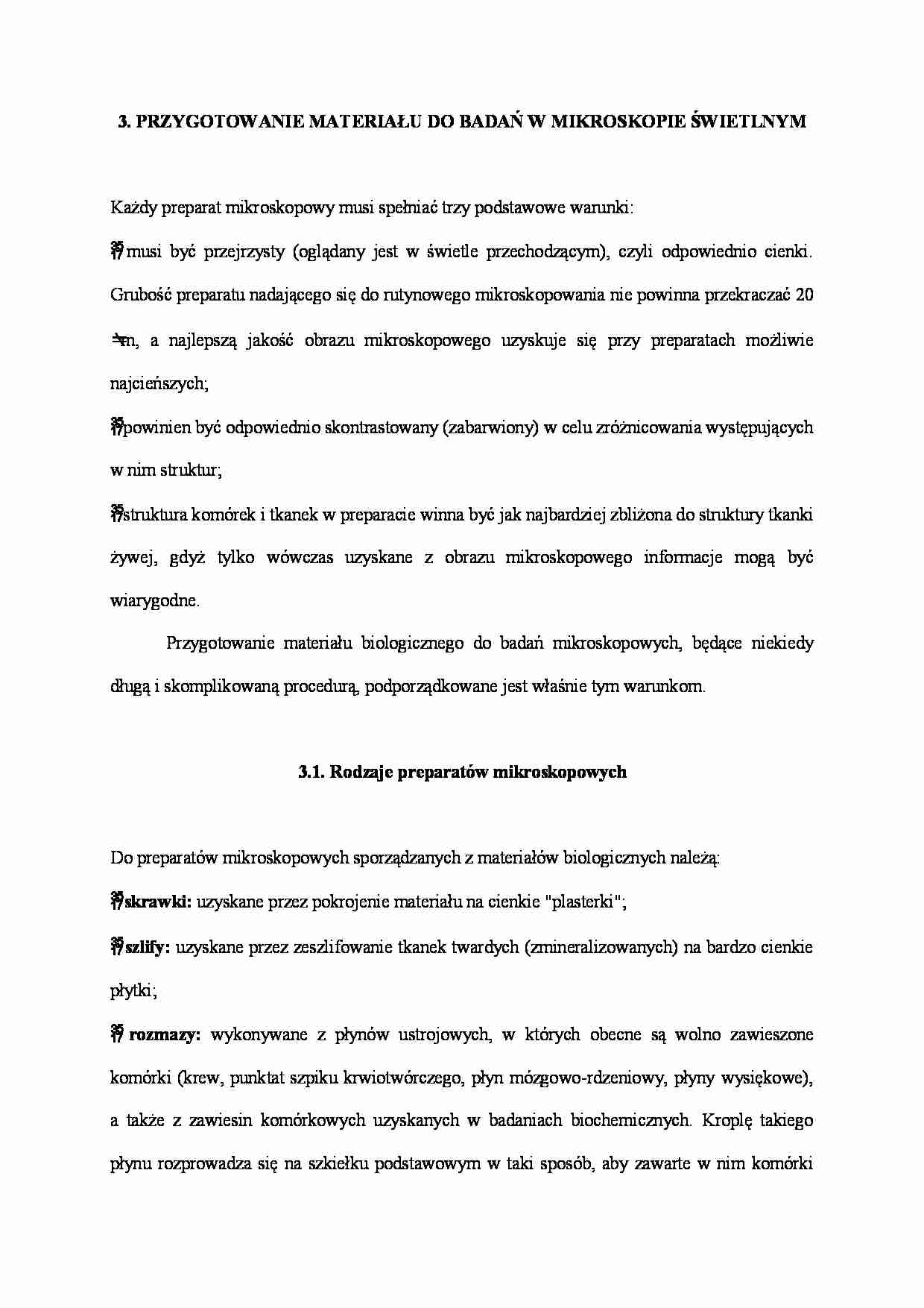 Materiał do badań w mikroskopie świetlnym - strona 1