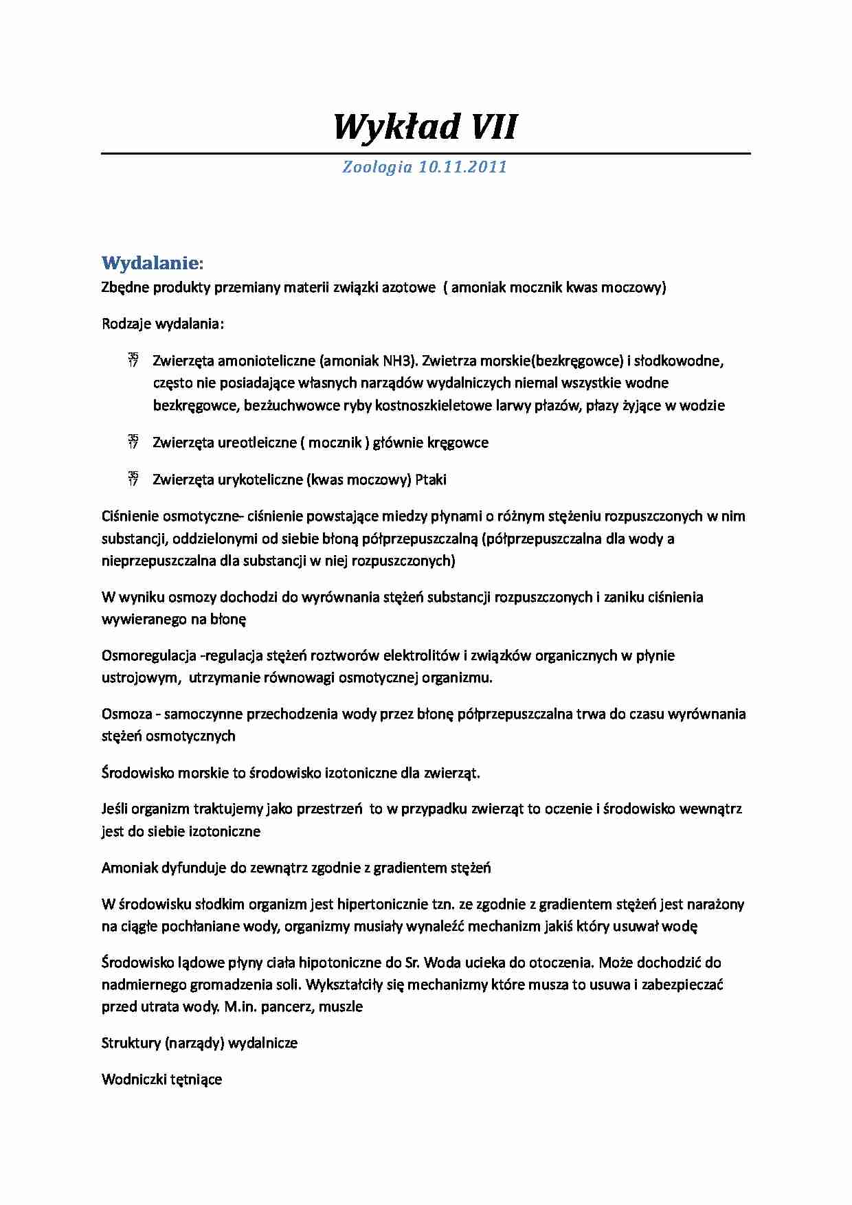 Wydalanie, produkty przemiany materii - strona 1