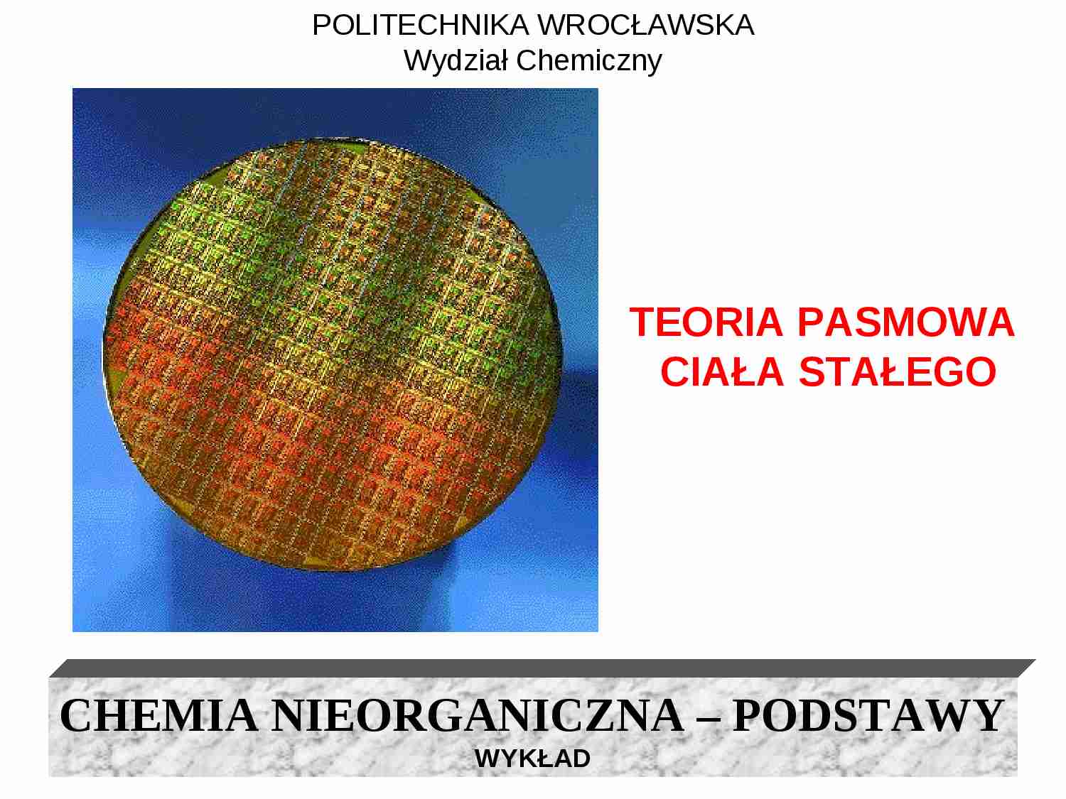 Teoria pasmowa ciała stałego - strona 1