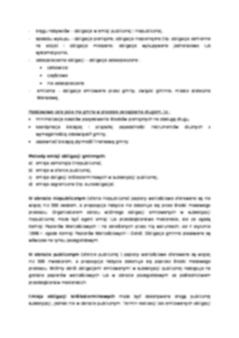 Finanse lokalne - emisja papierów wartościowych - strona 3