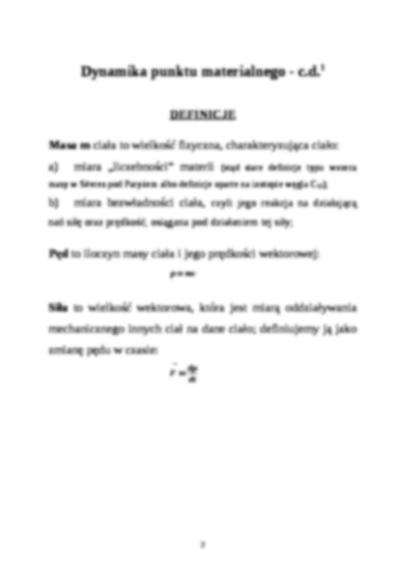 Dynamika punktu materialnego - Ruch postępowy - strona 2