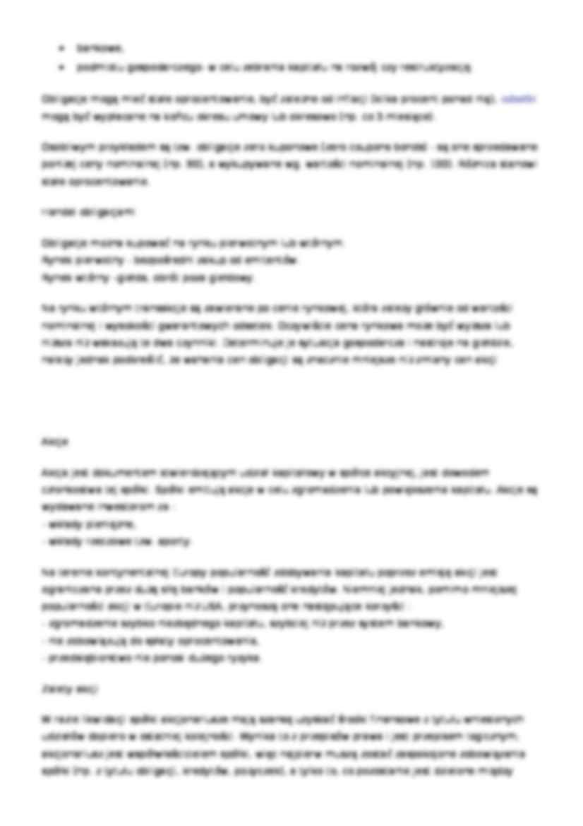 Papier wartościowy - rynek kapitałowy - strona 3