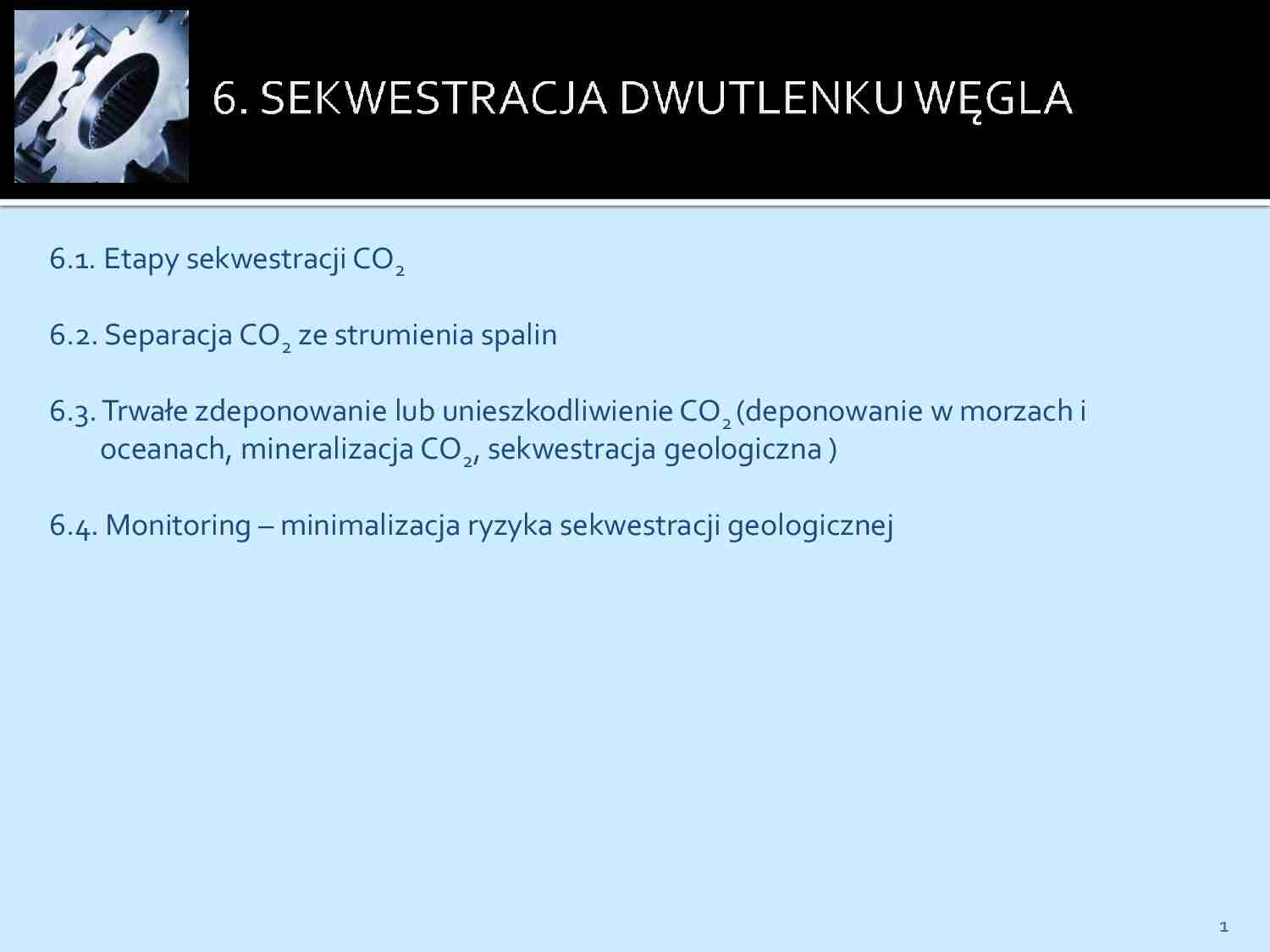 Sekwestracja dwutlenku węgla - strona 1