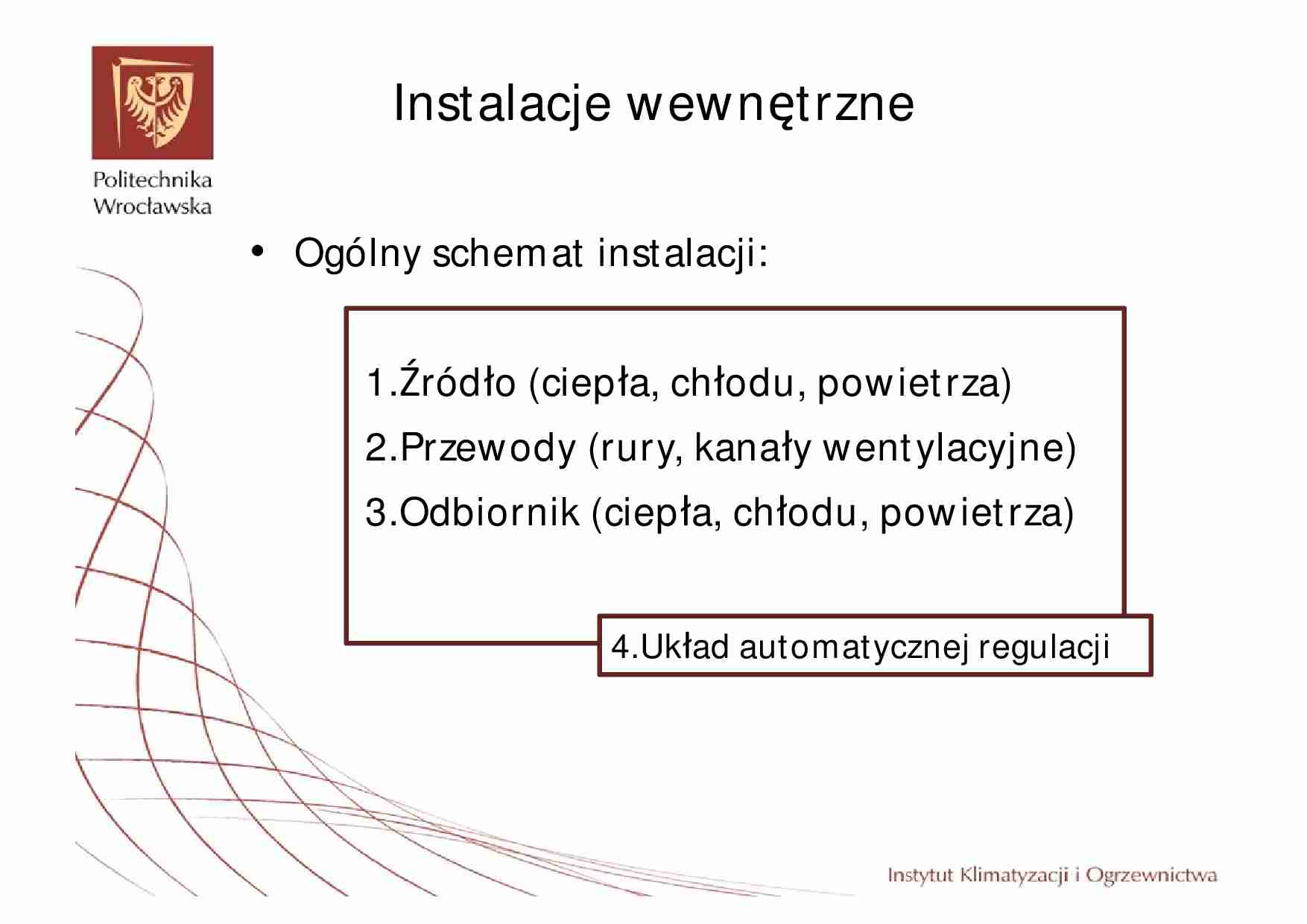 Instalacje wewnętrzne - ciepłownictwo - strona 1