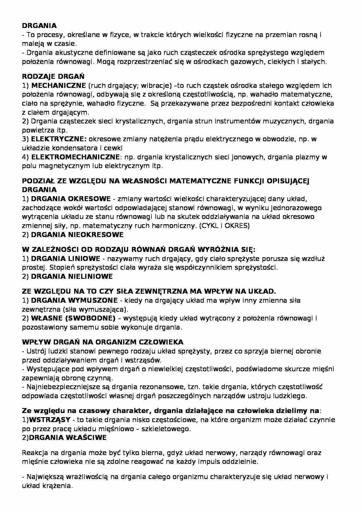 Fizyczny proces drgania - strona 1