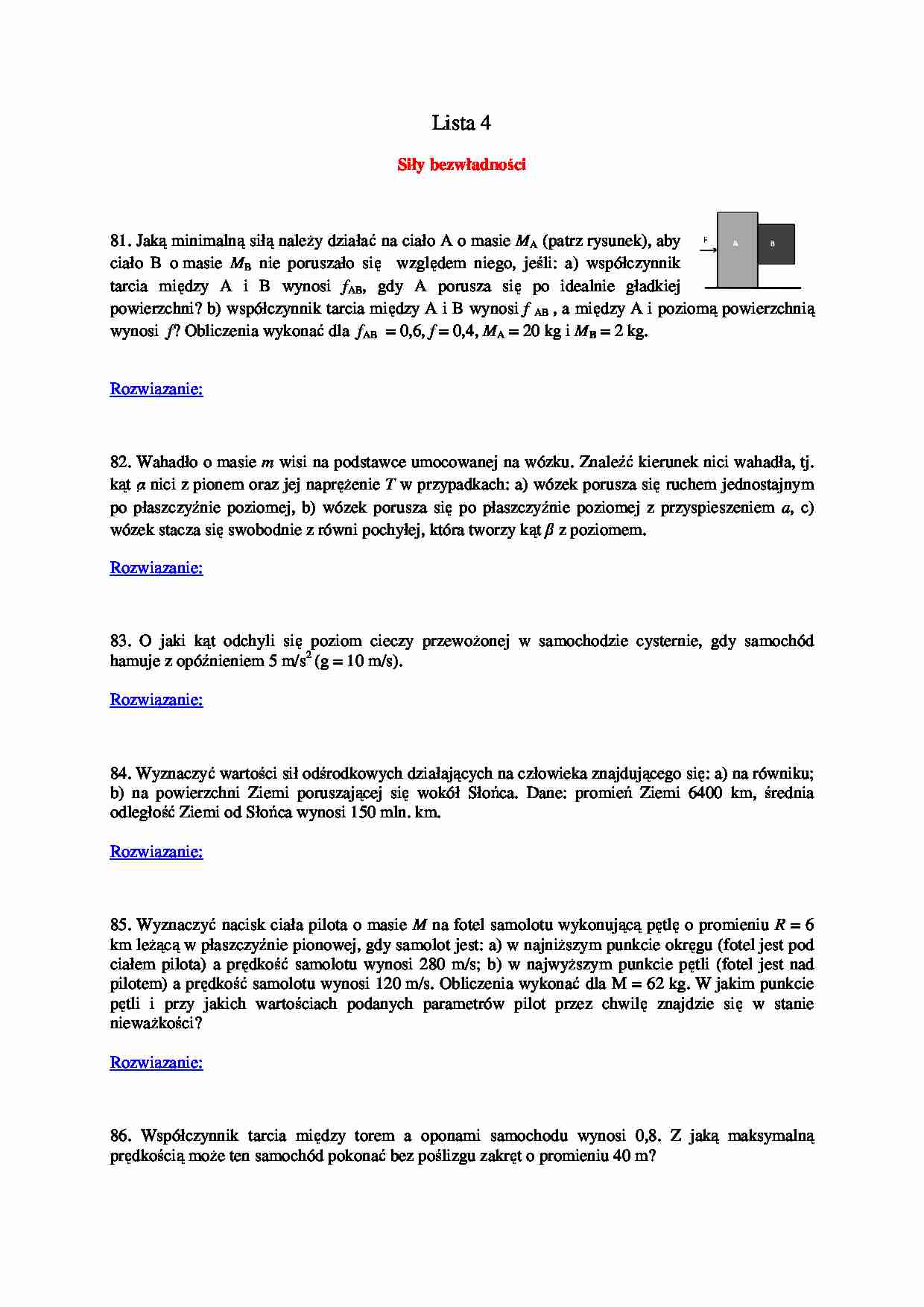 Siły bezwładności - strona 1