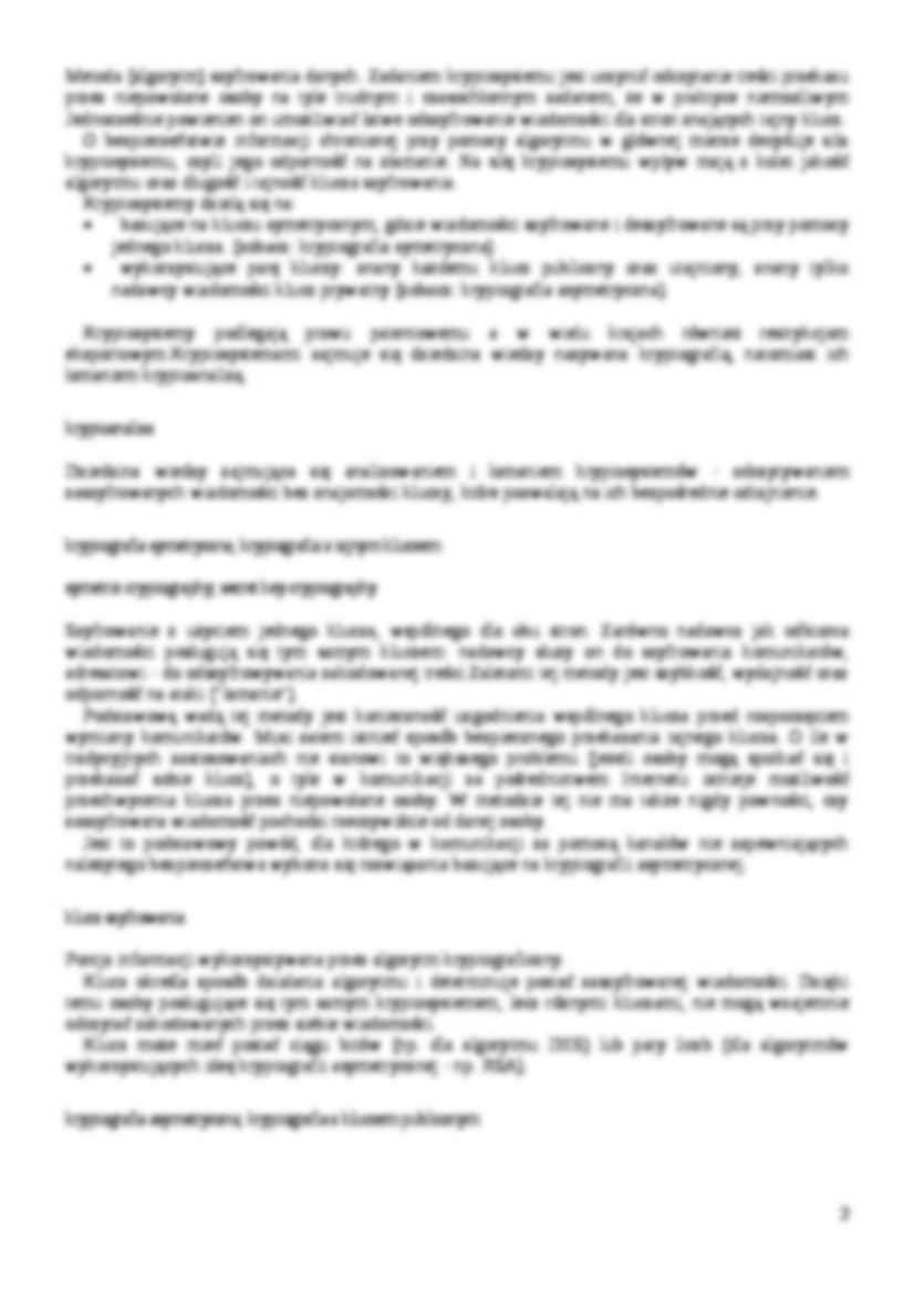 Kryptografia, algorytmy - strona 2