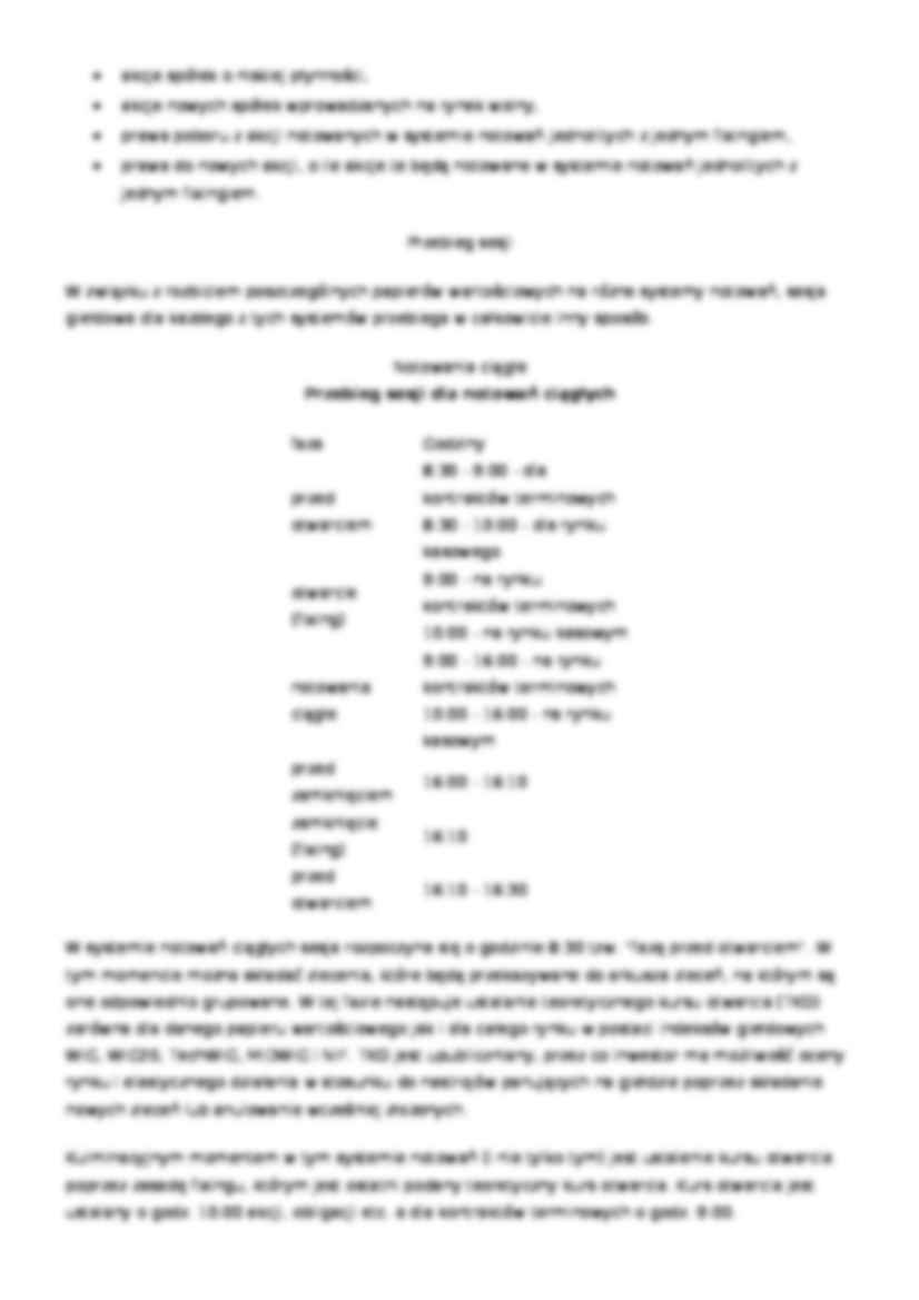 Sesja giełdowa, systemy notowań - strona 2