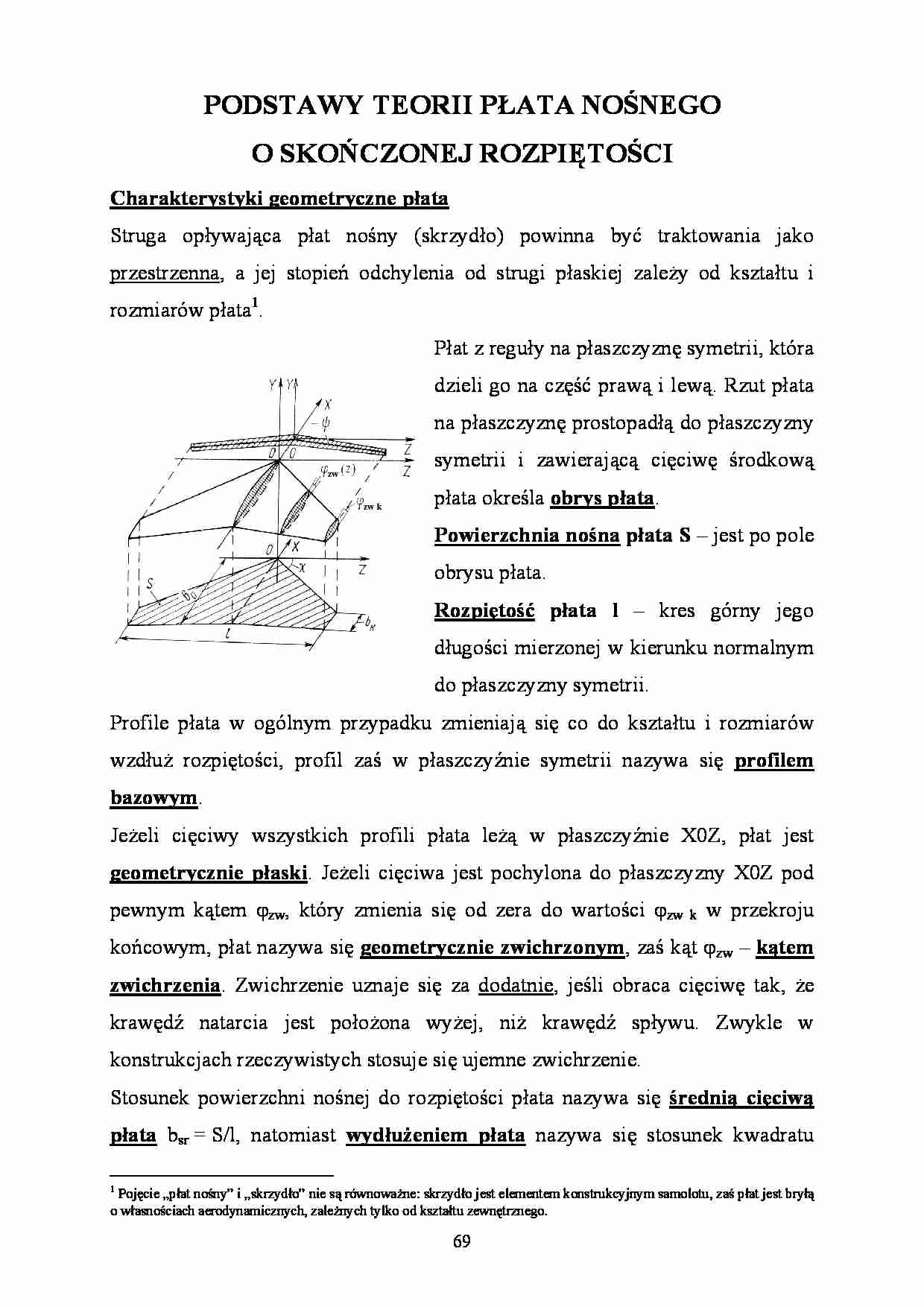 Podstawy teorii płata nośnego - strona 1