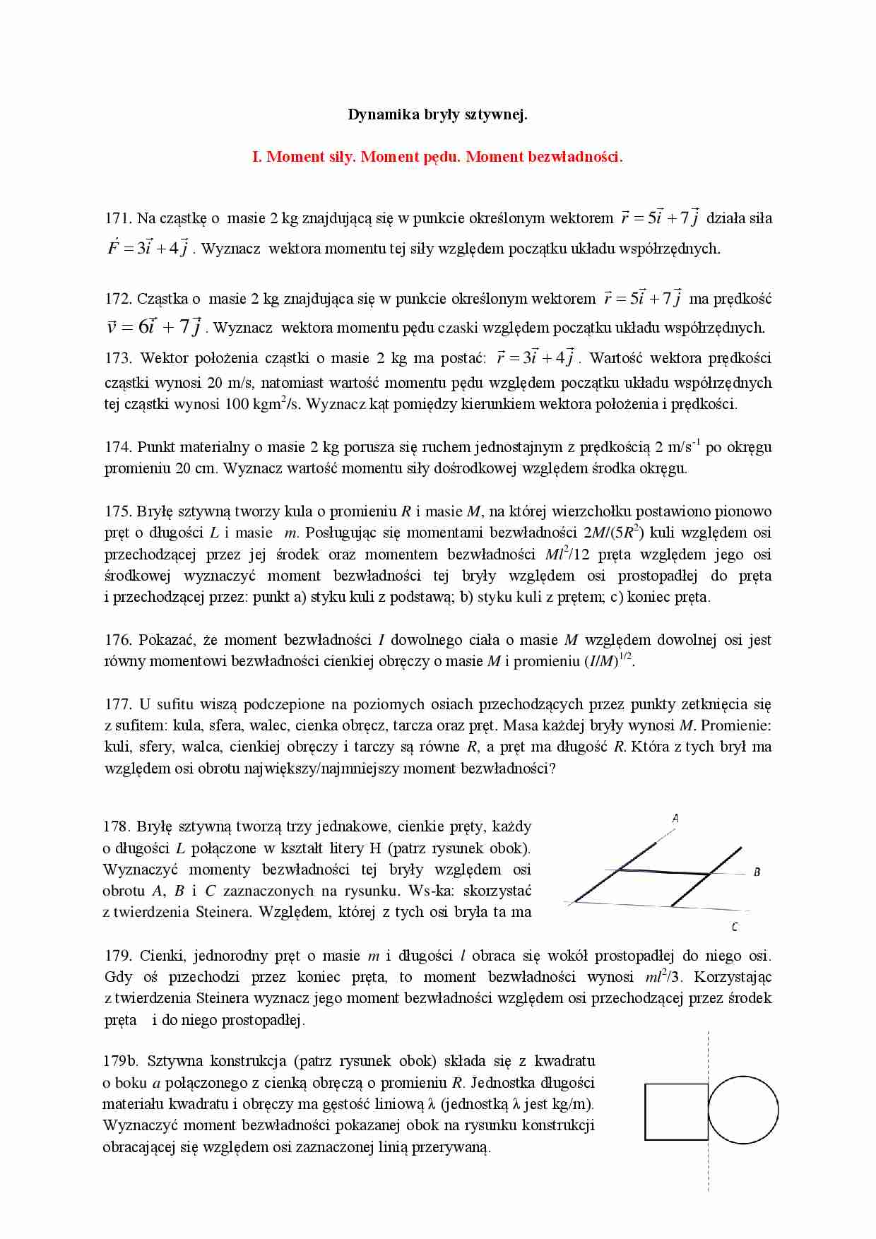 Dynamika bryły sztywnej - strona 1