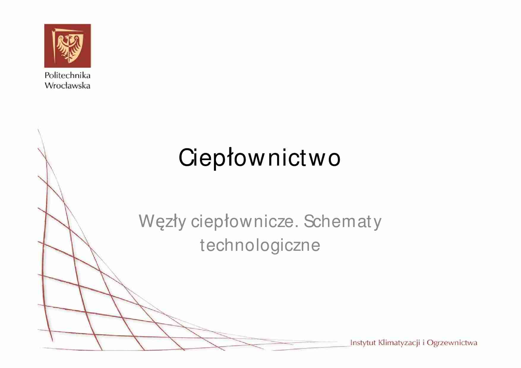 Węzły ciepłownicze. Schematy technologiczne - strona 1