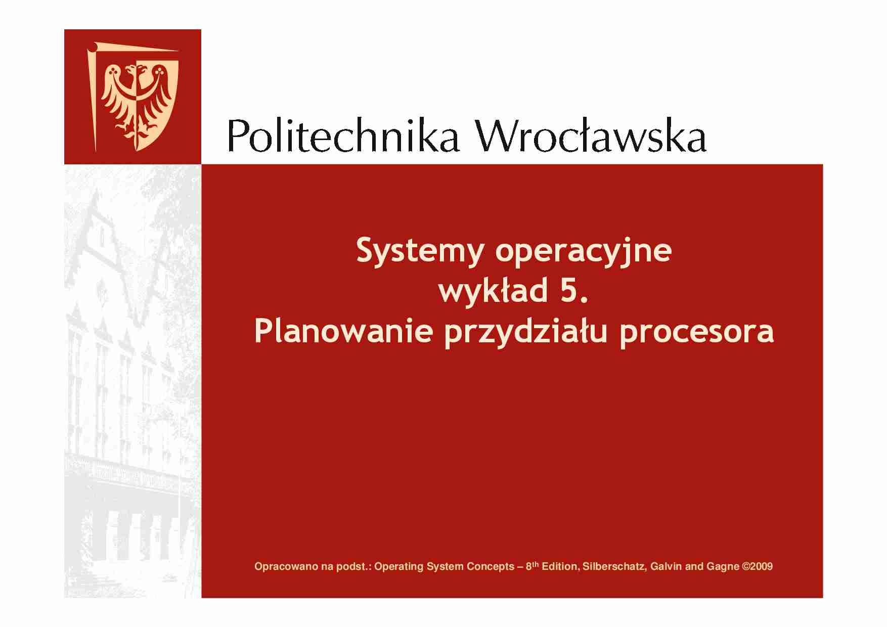 Opis różnych algorytmów przydziału procesora - strona 1