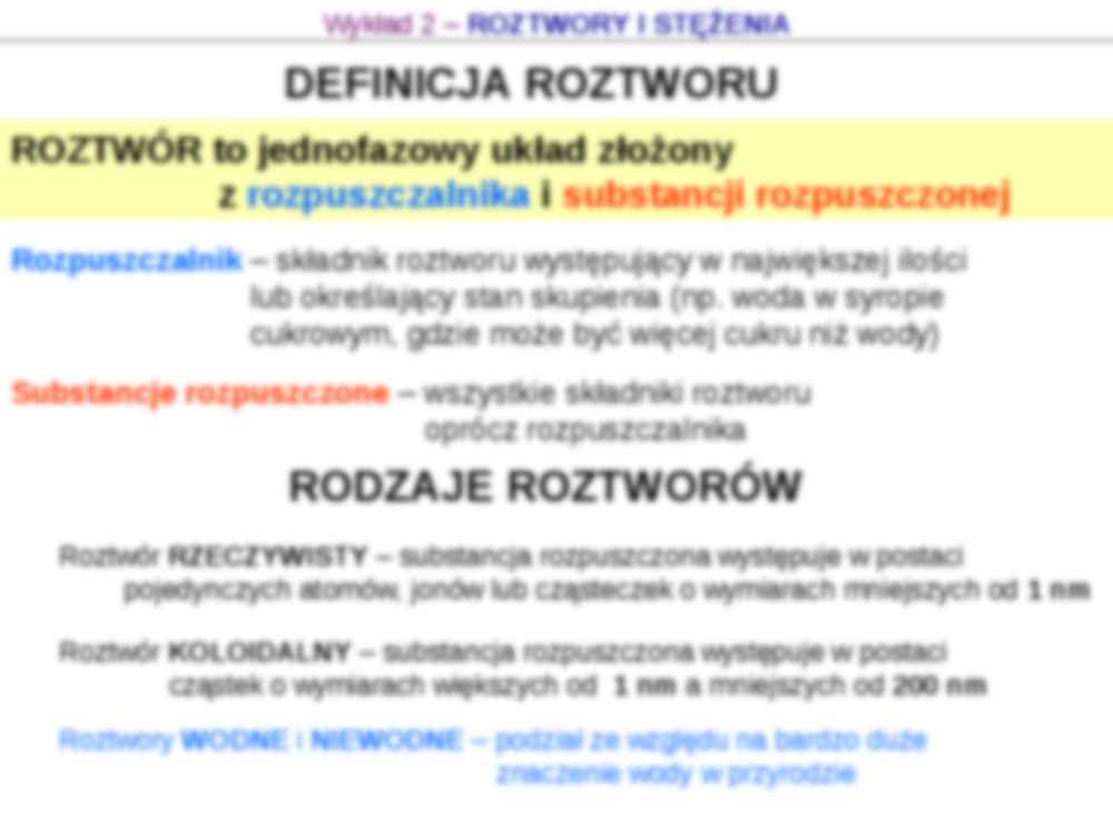 Chemia - roztwory i stężenia - strona 3