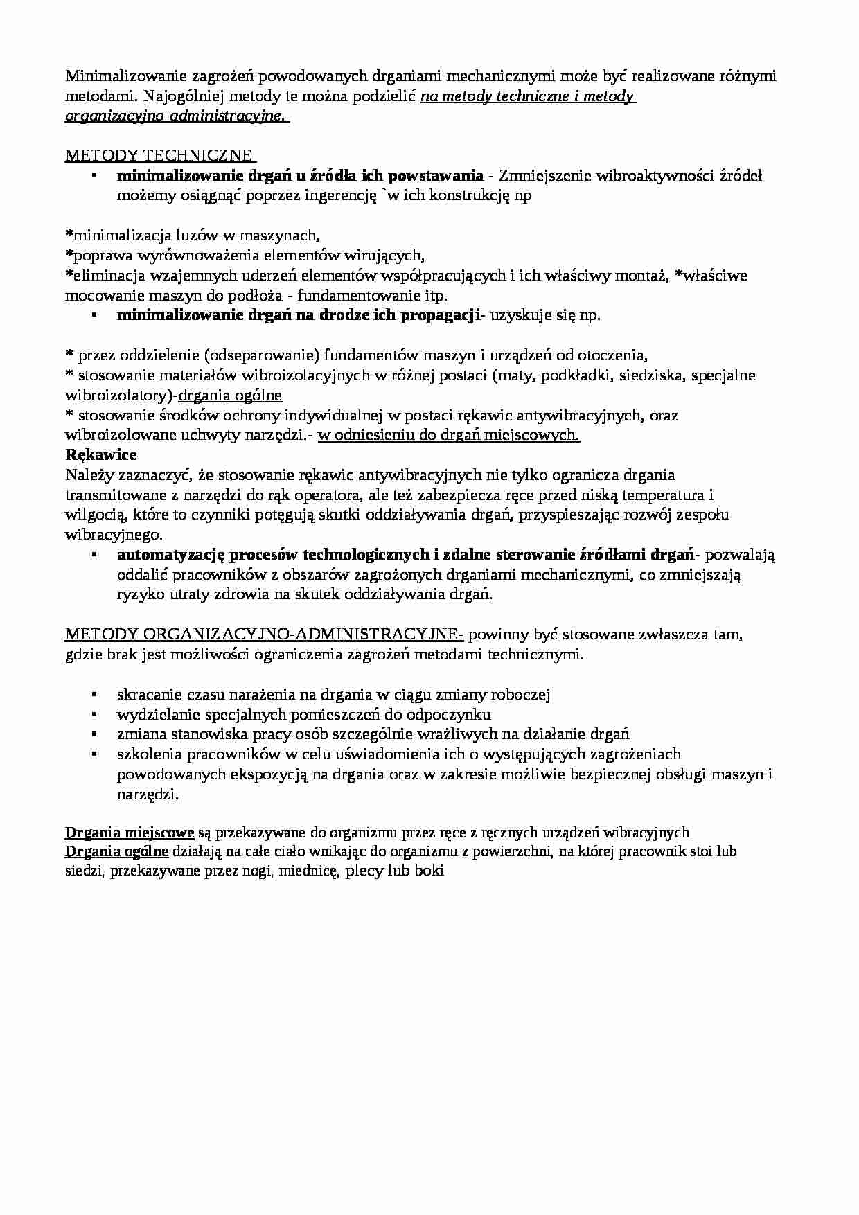 Zapobieganie szkodliwemu działniu drgań - strona 1