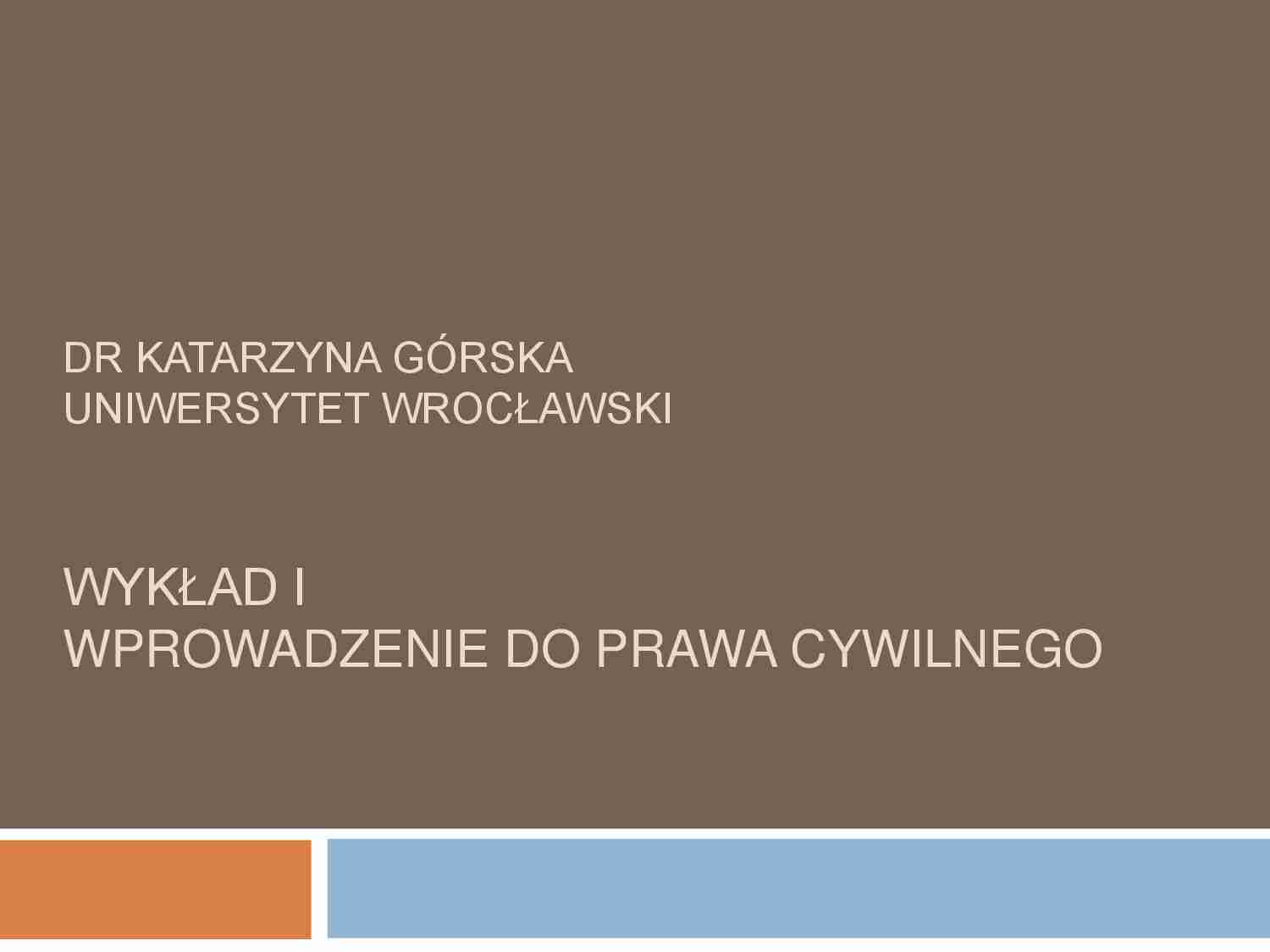 Prawo cywilne - wprowadzenie - strona 1