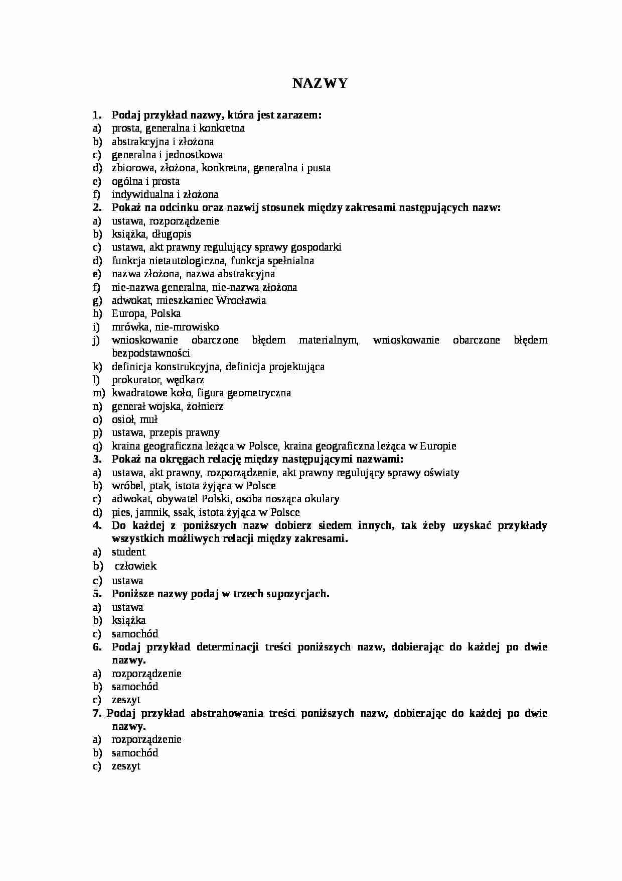 Materiały do nazw - strona 1