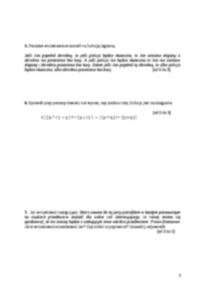 Logika dla prawników - egzamin - strona 2