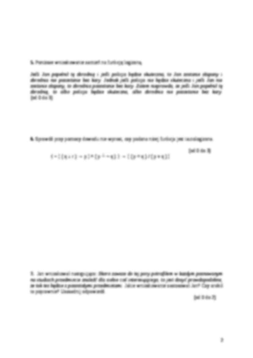 Logika dla prawników - egzamin 2 - strona 2