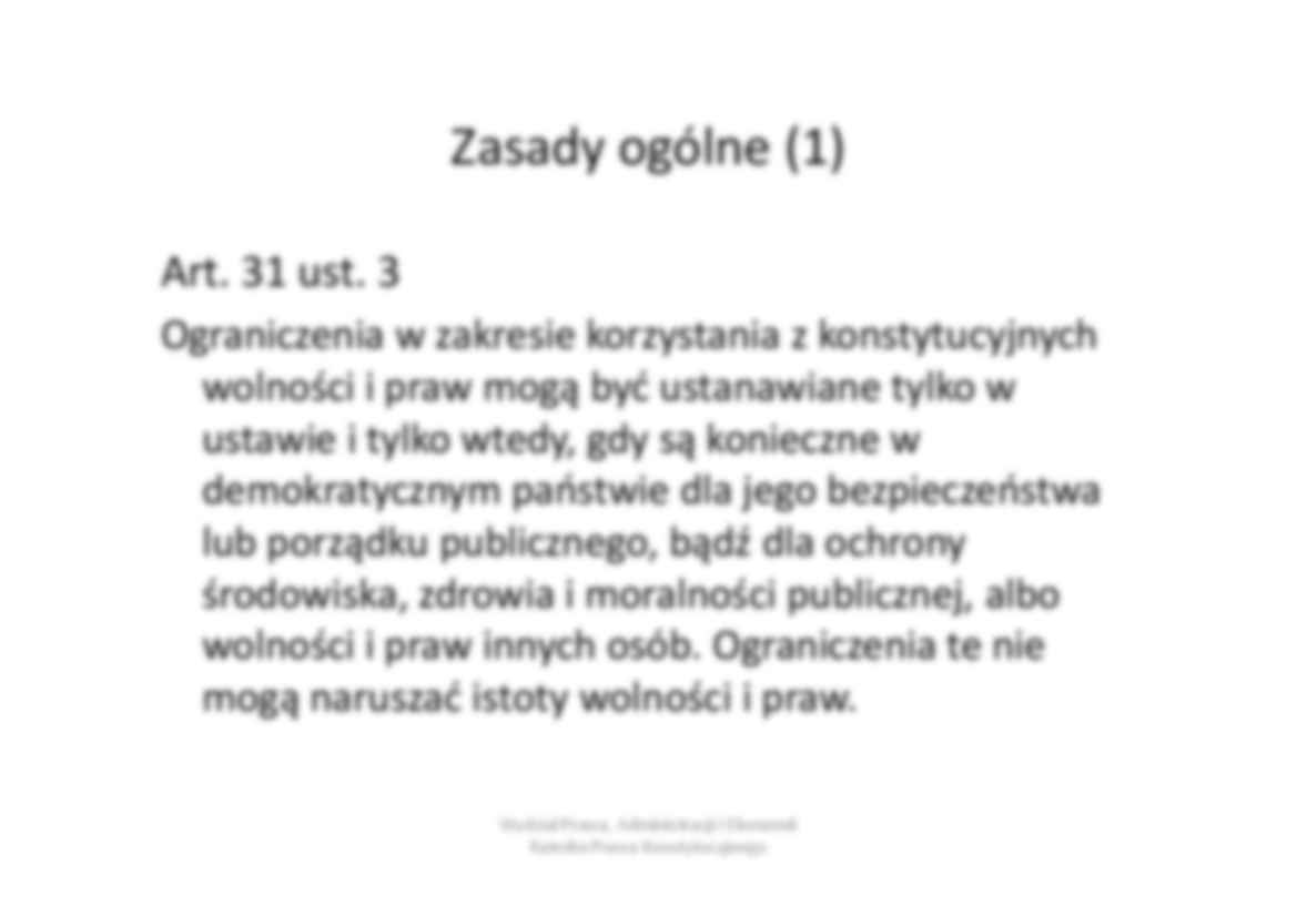 Zasady i przesłanki ograniczenia wolności - strona 2