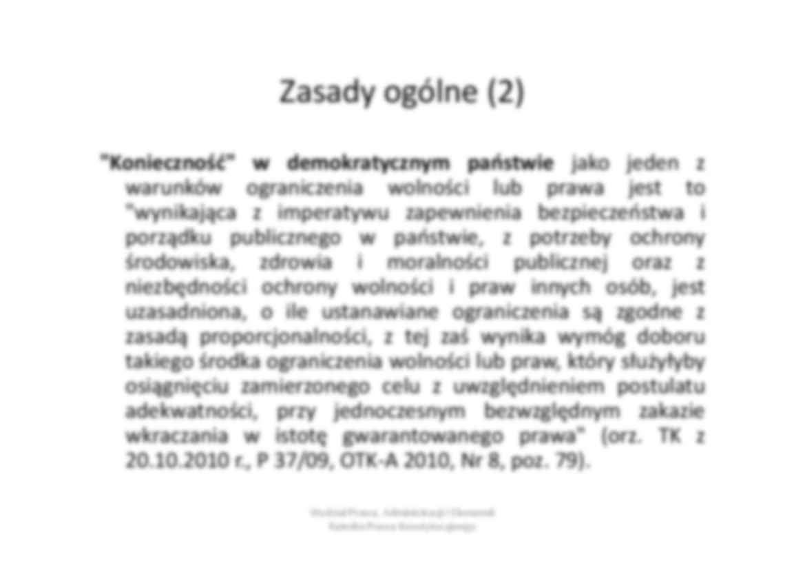Zasady i przesłanki ograniczenia wolności - strona 3