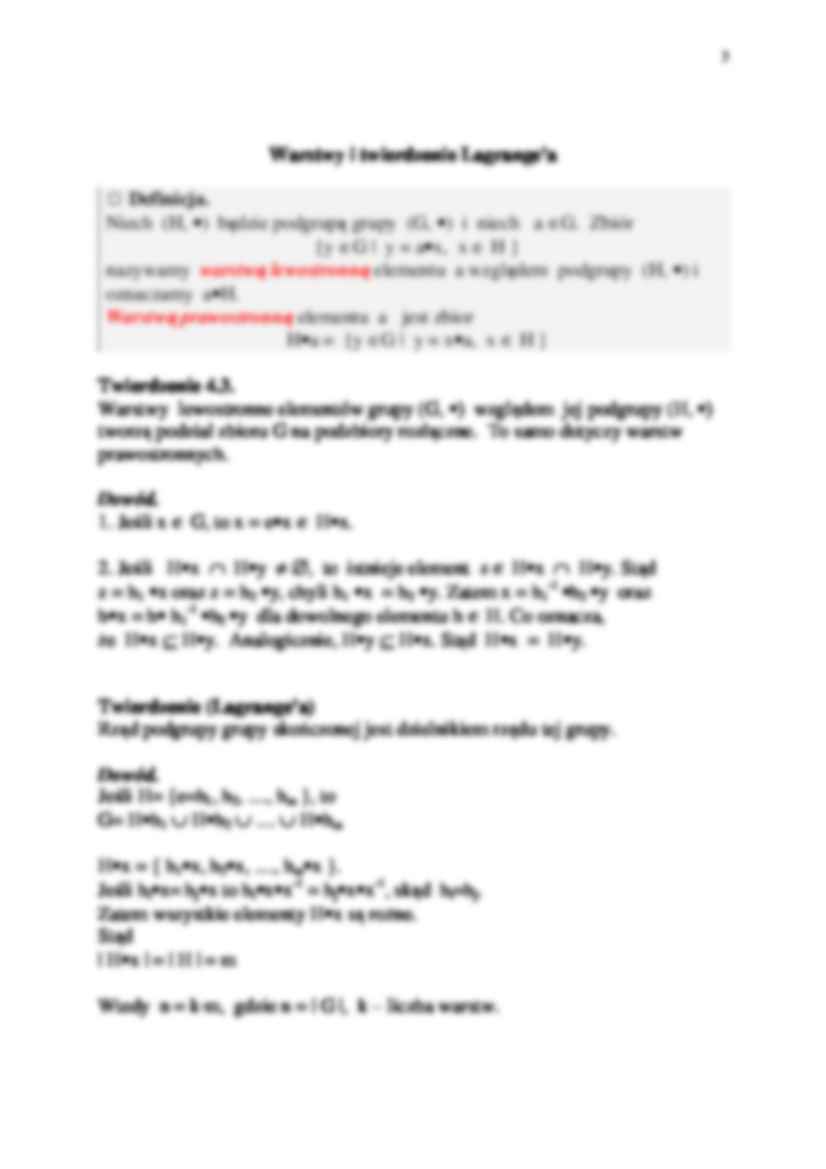 Algebra, podgrupa - wykład 4 - strona 3