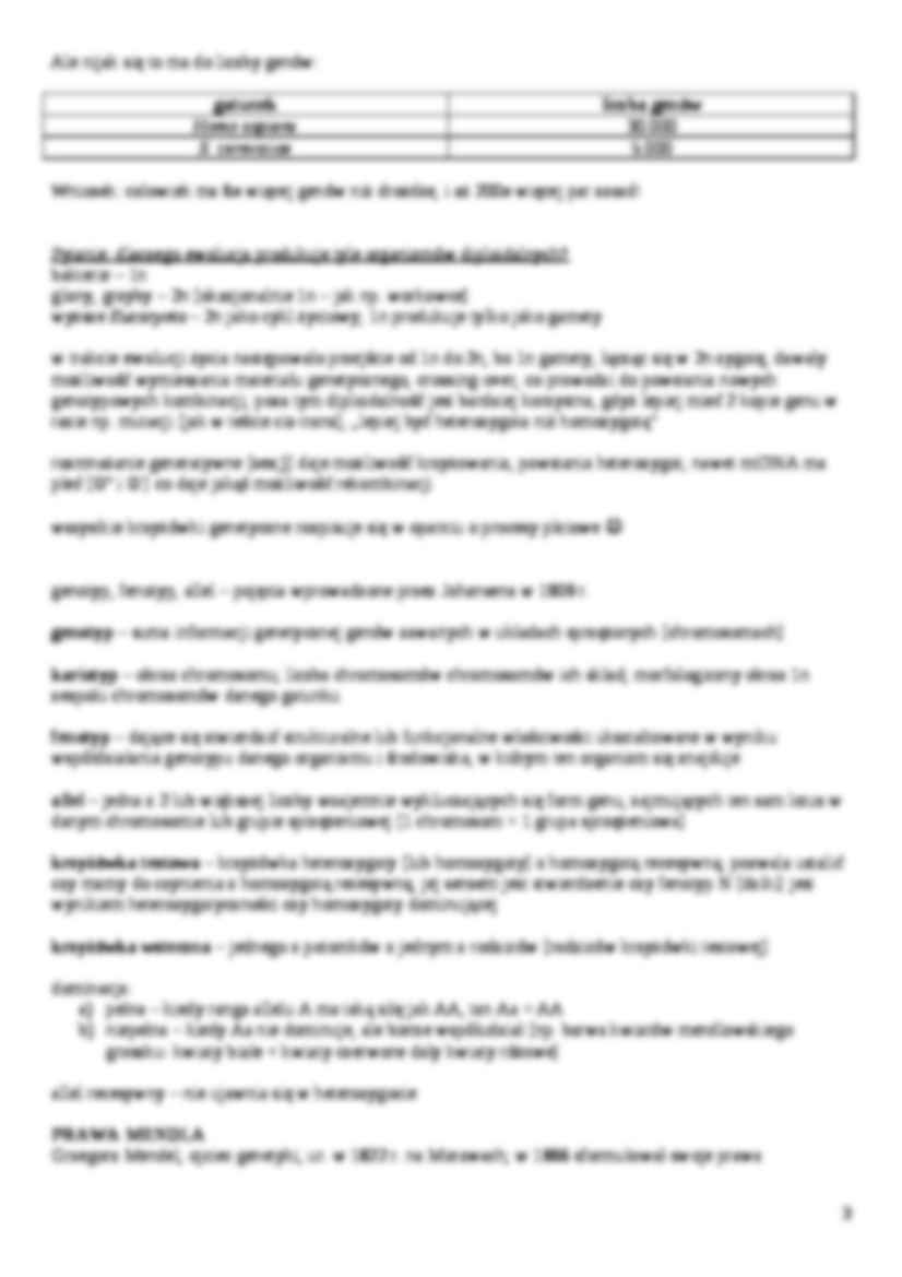 Podstawowe pojęcia z genetyki 2 - strona 3