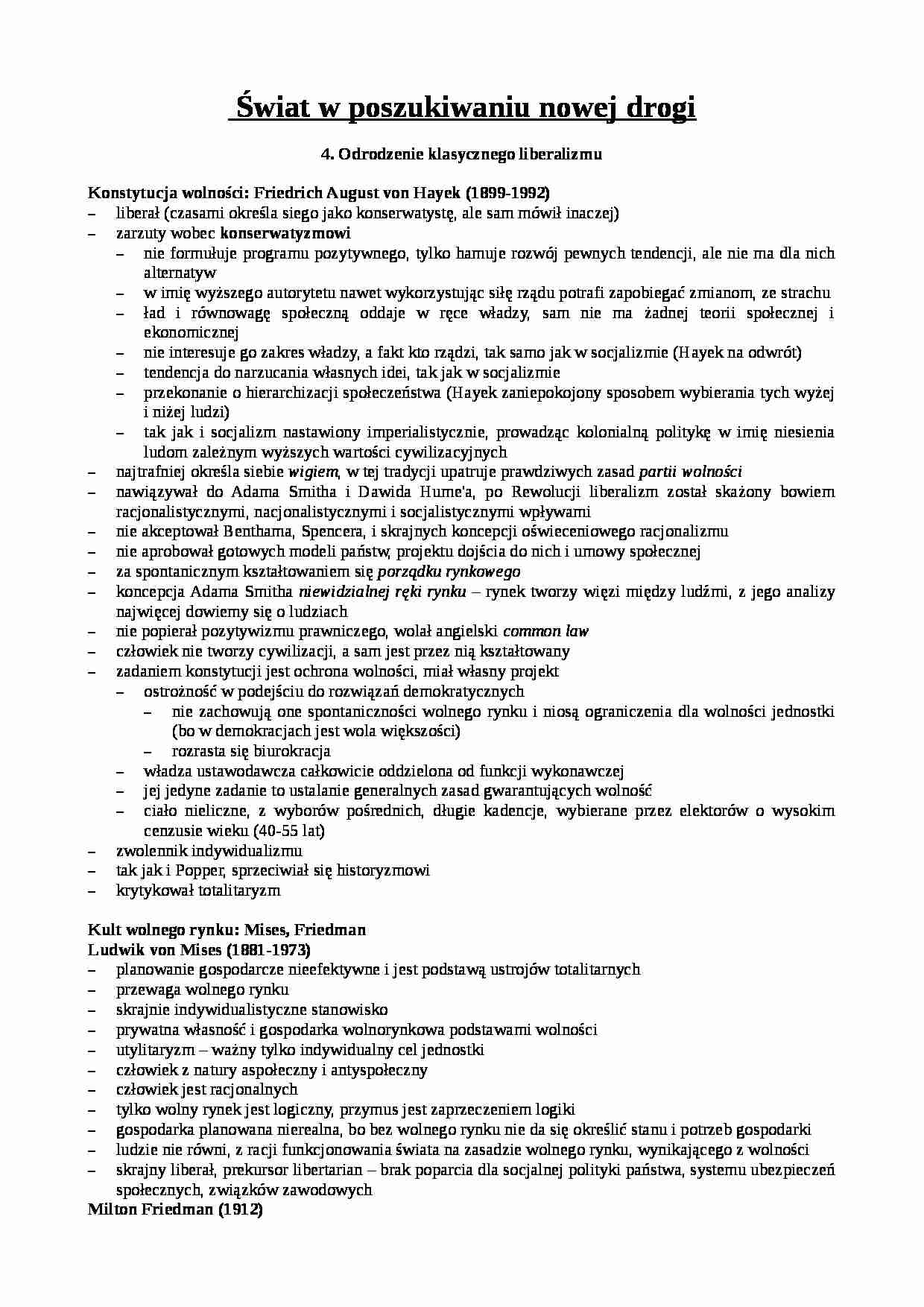 Świat w poszukiwaniu nowej drogi - strona 1