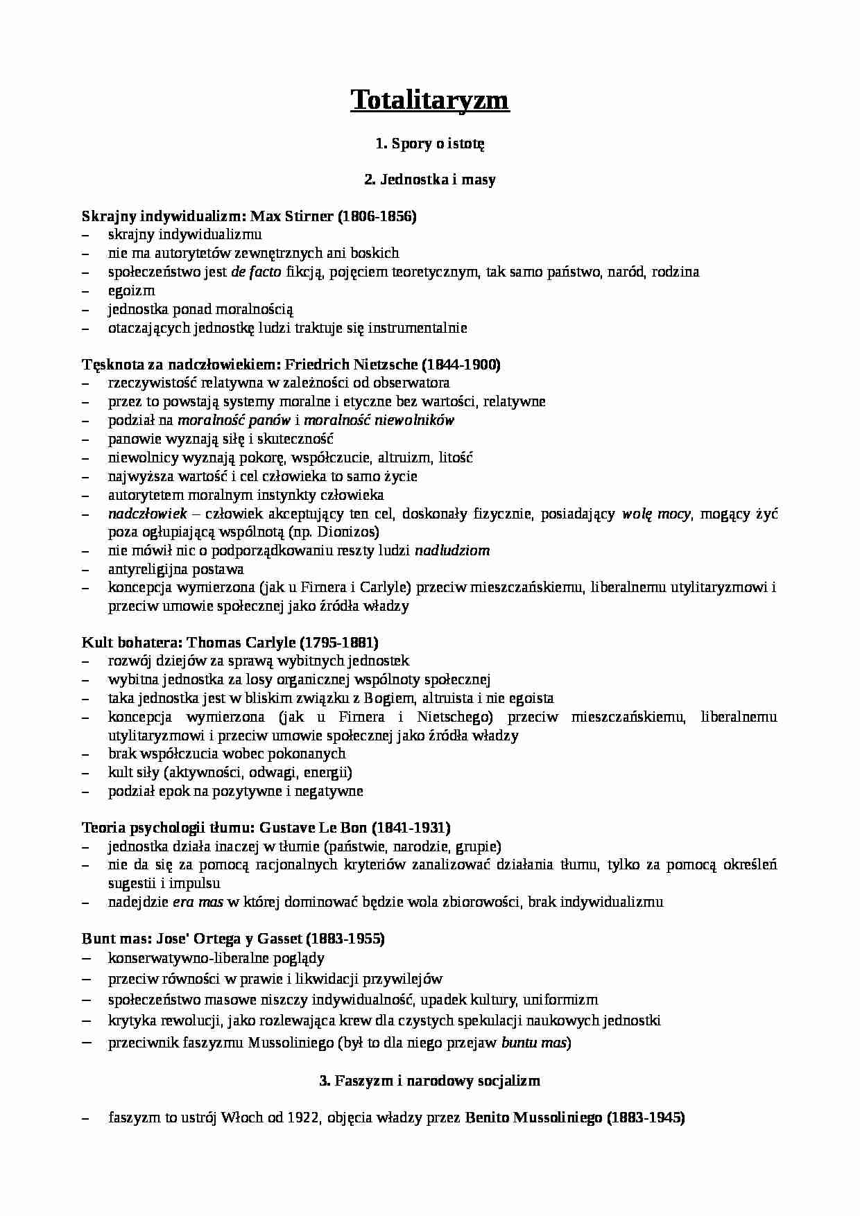 Totalitaryzm - doktryny polityczne - strona 1