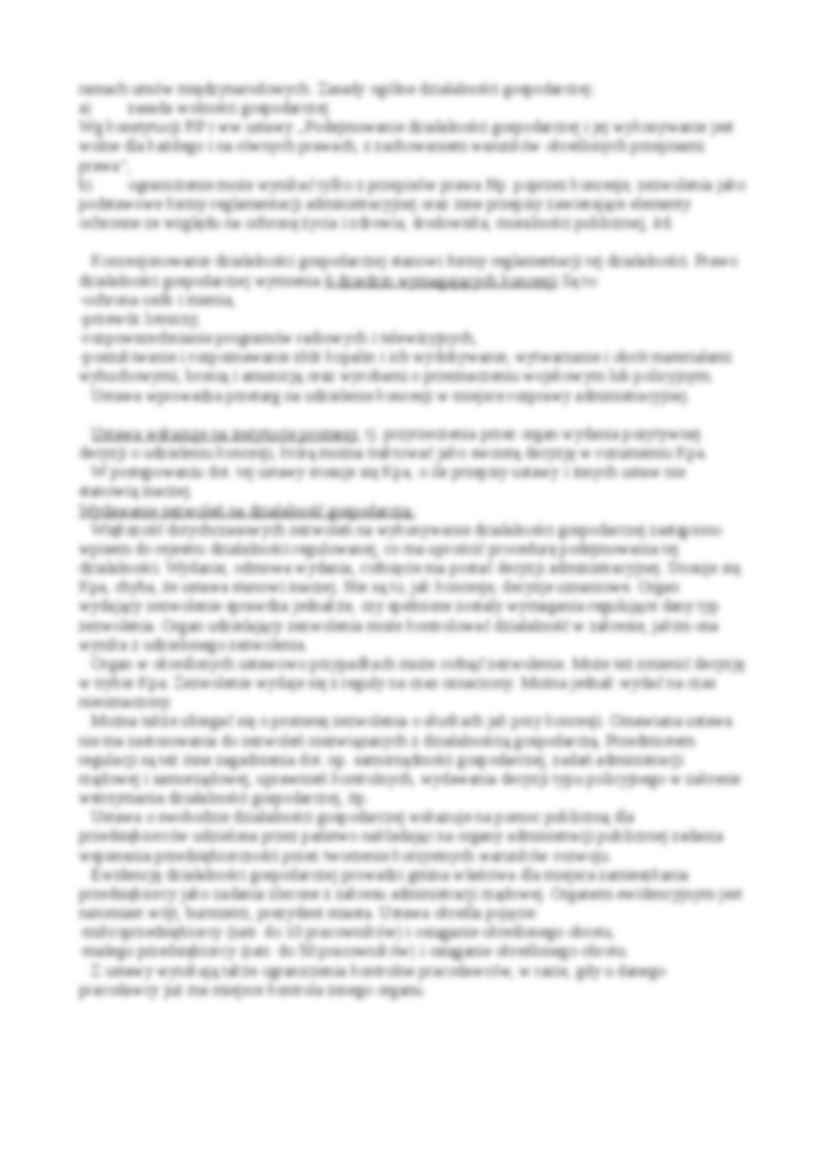 Działalność gospodarcza. Reglamentacja - strona 2