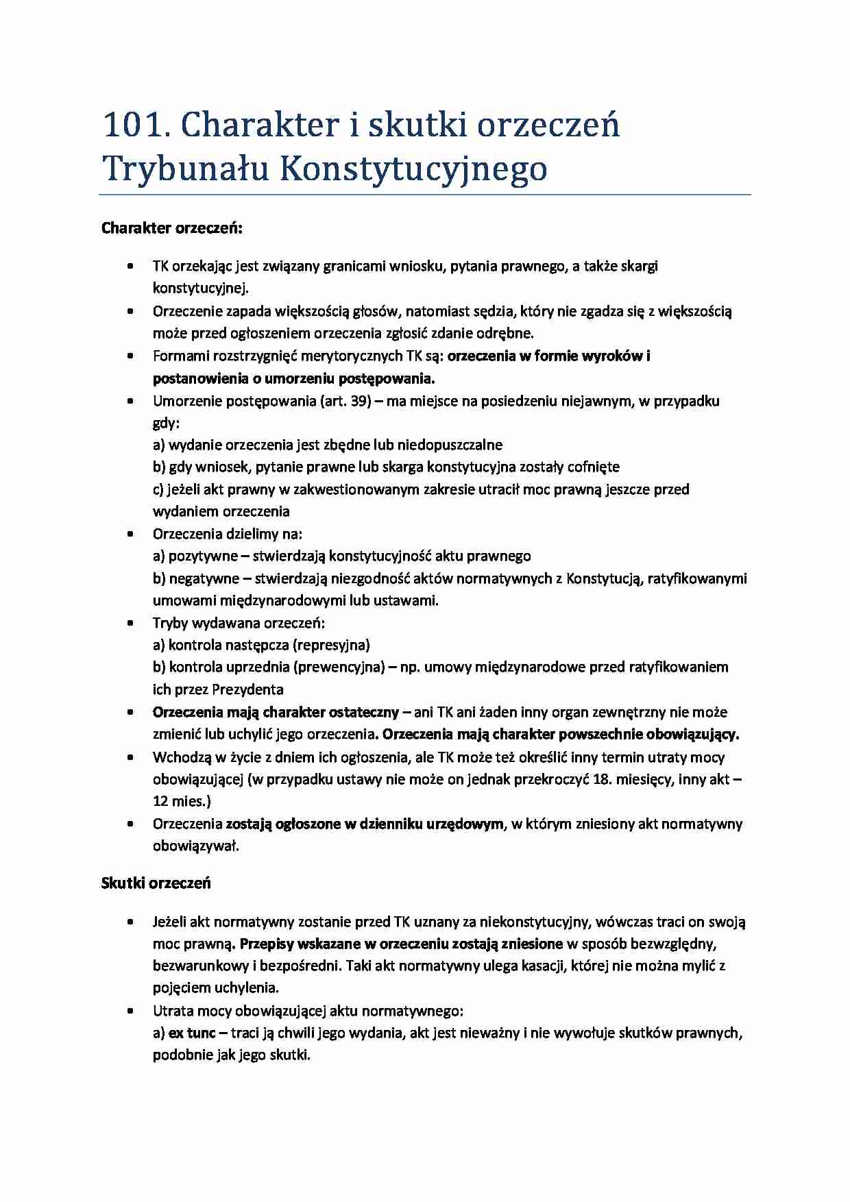 Charakter i skutki orzeczeń - strona 1