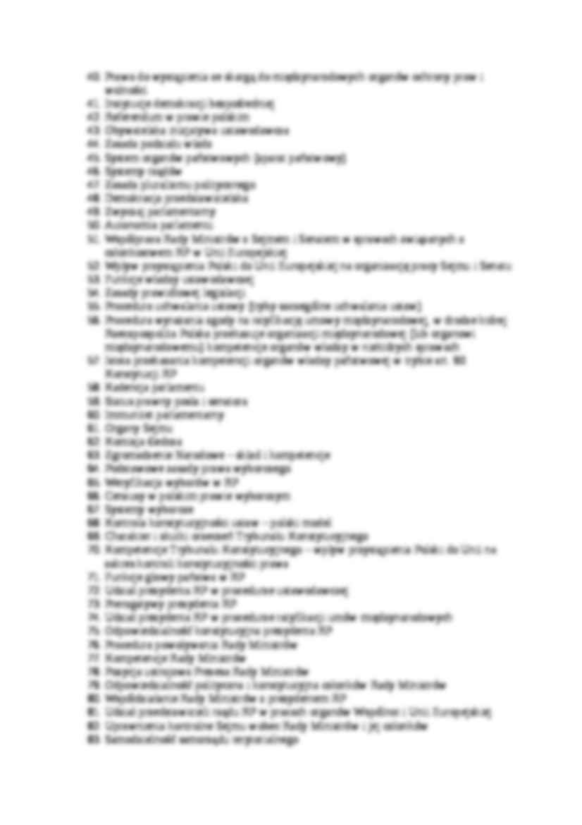 Prawo konstytucyjne - egzamin - strona 2