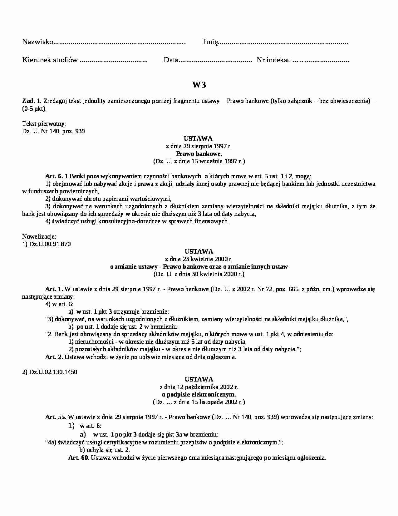 Tworzenie i stosowanie prawa - egzamin 3 - strona 1
