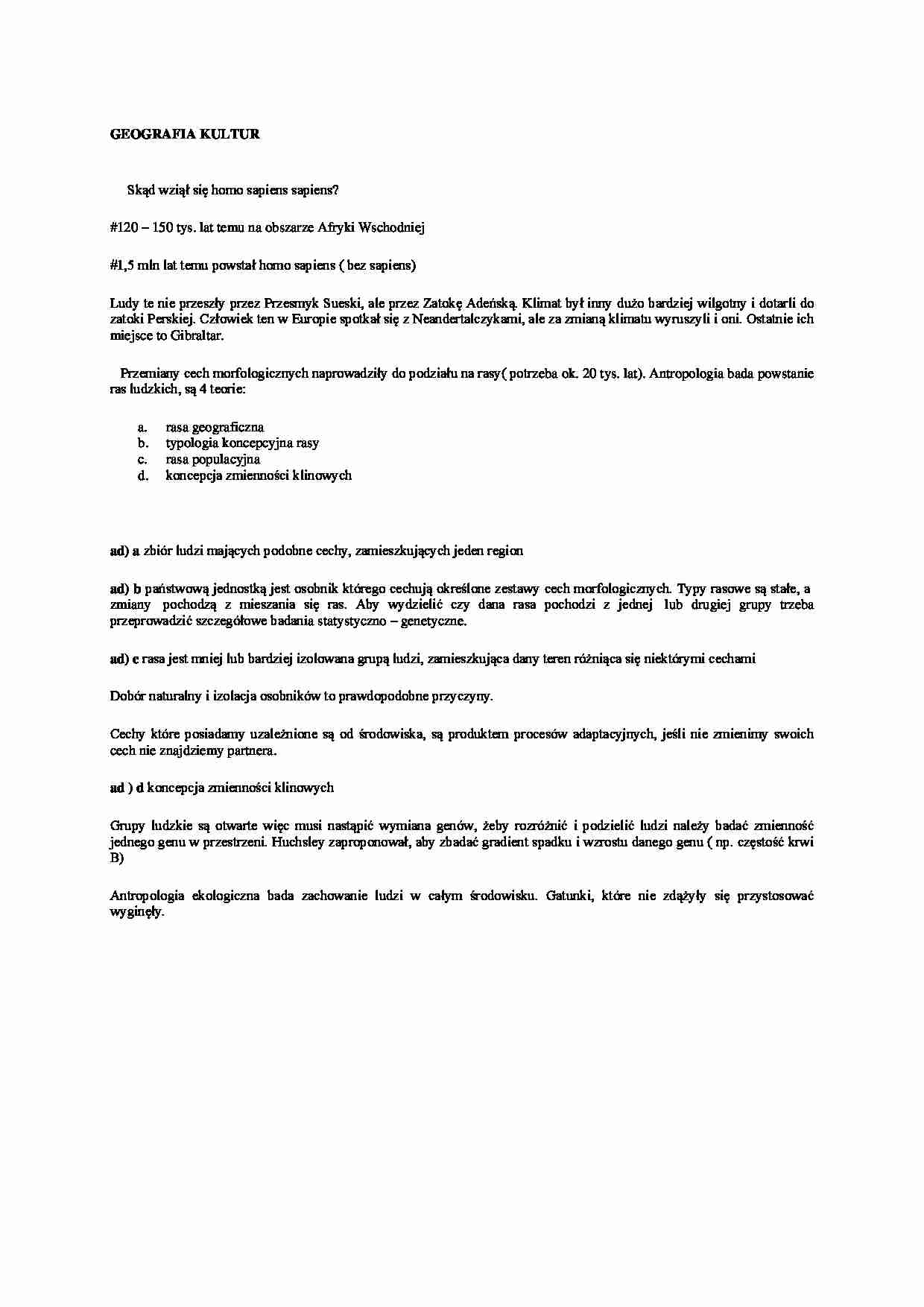 Geografia kultur - strona 1