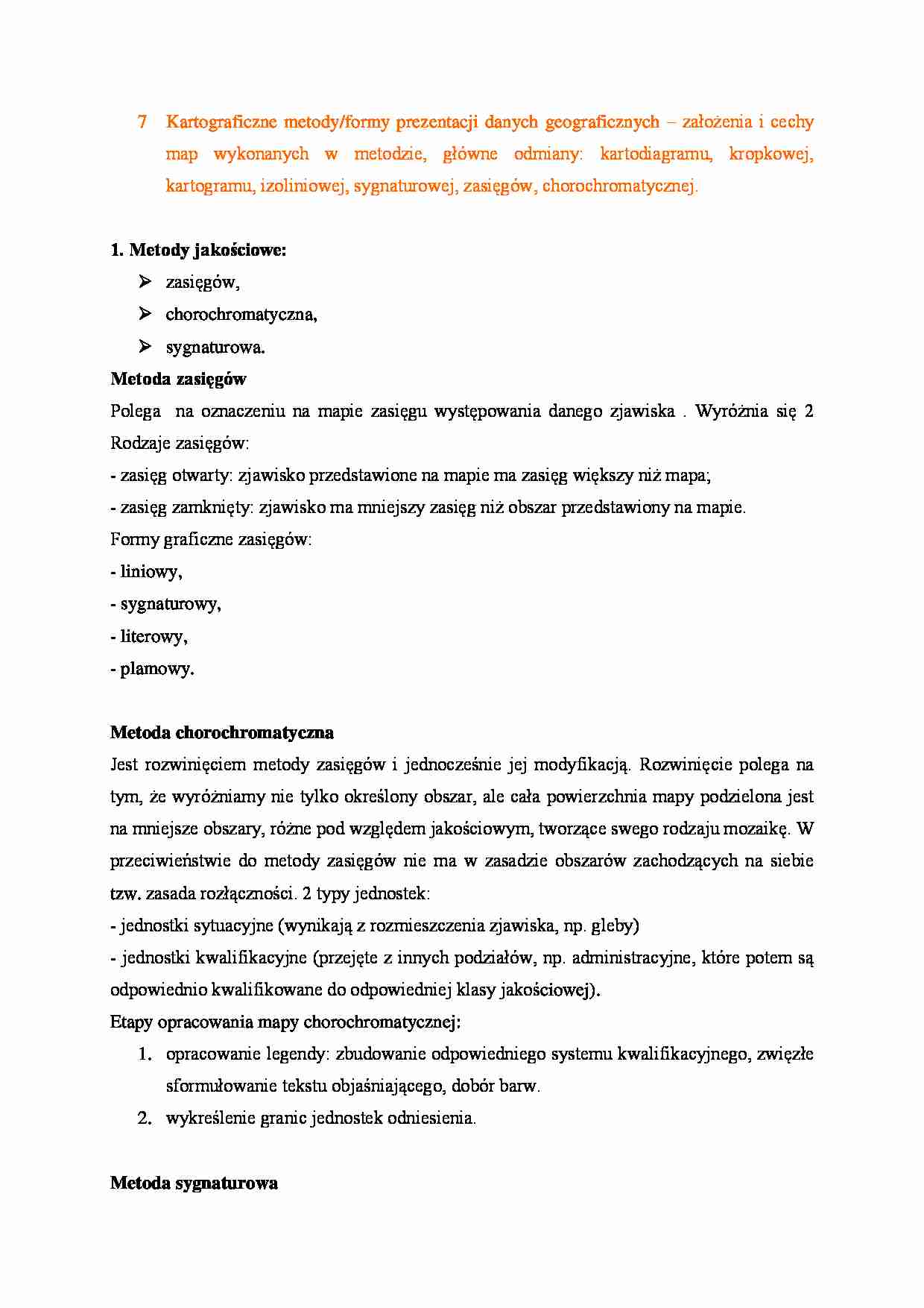 Metody kartograficzne - strona 1