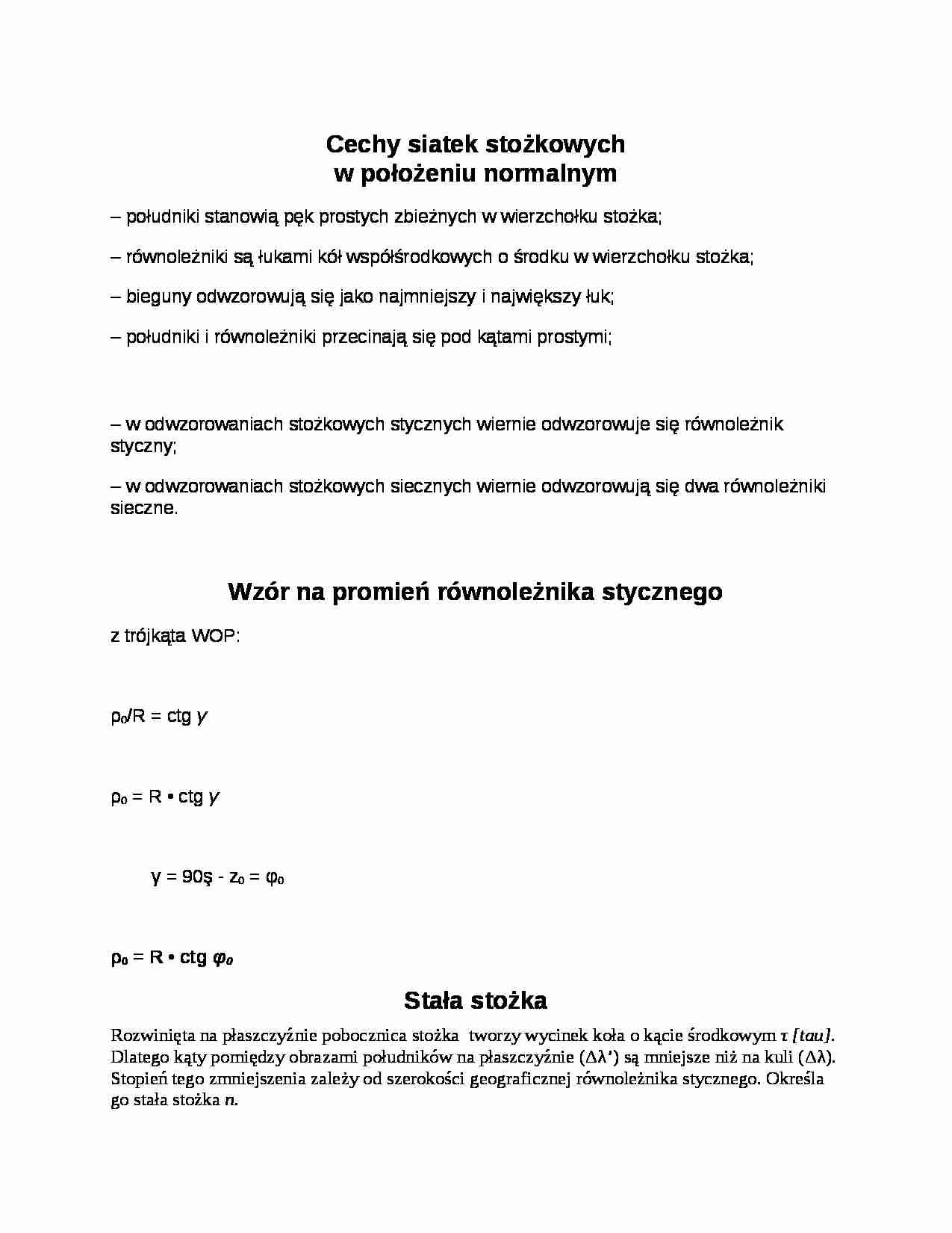 Siatki stozkowe - strona 1