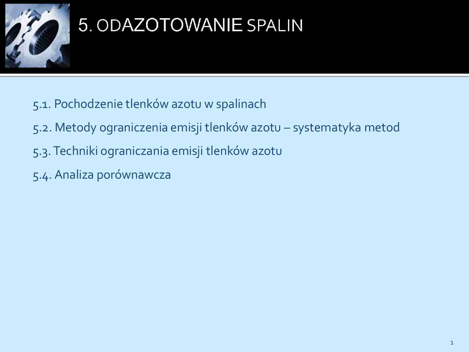 Odazotowanie spalin - oczyszanie spalin - strona 1