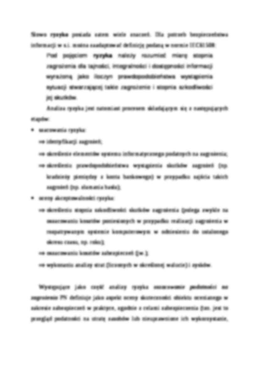 Analiza ryzyka  Dla stopni ochrony - strona 2
