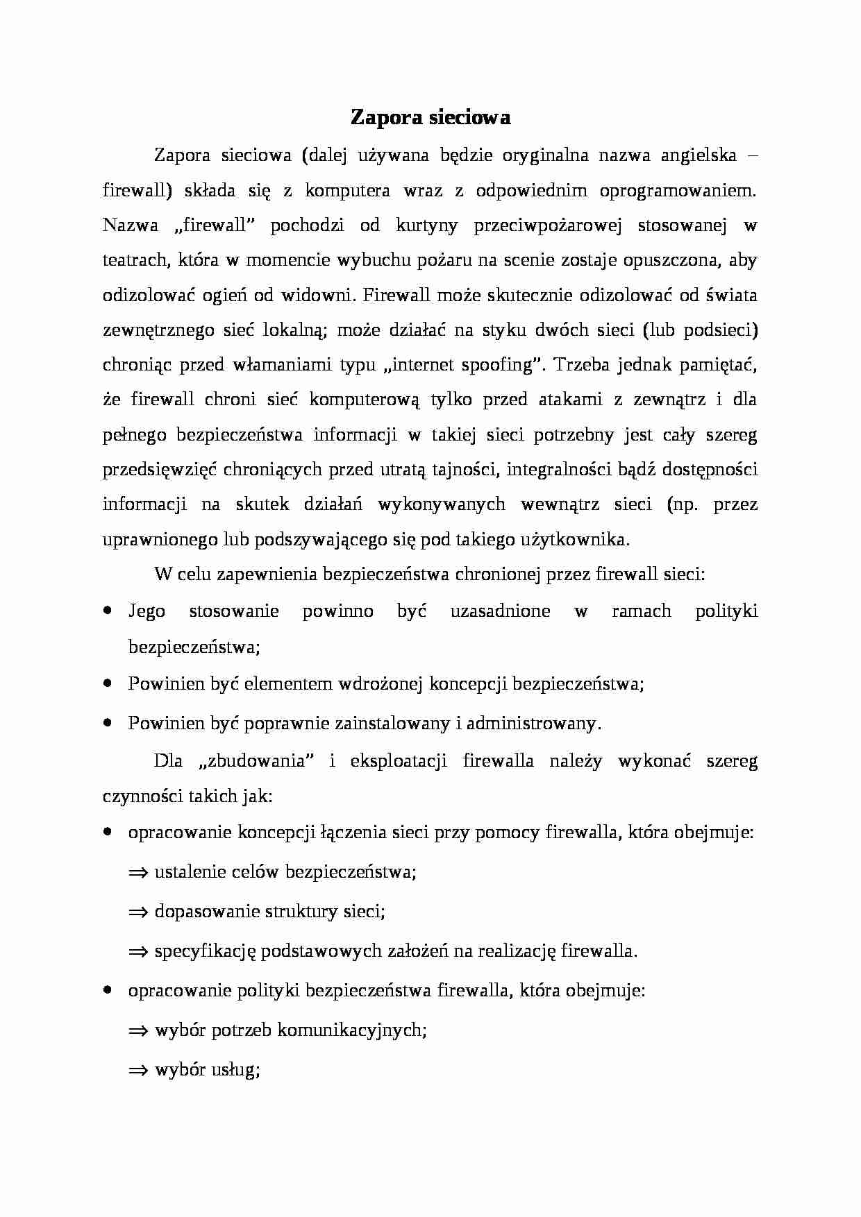 Zapora sieciowa - strona 1