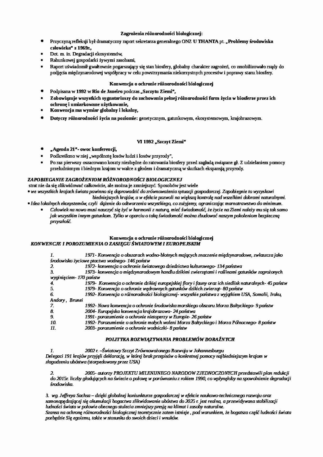 Bezpieczeństwo ekologiczne - wykład 3 - strona 1