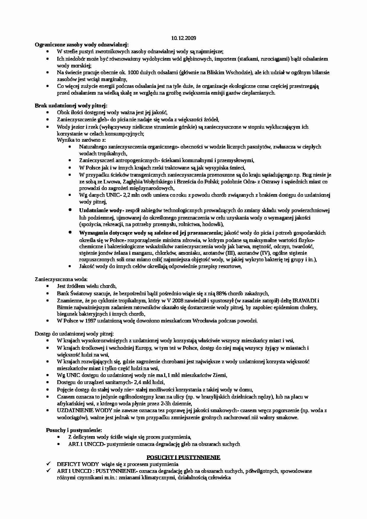 Bezpieczeństwo ekologiczne - wykład 7 - strona 1