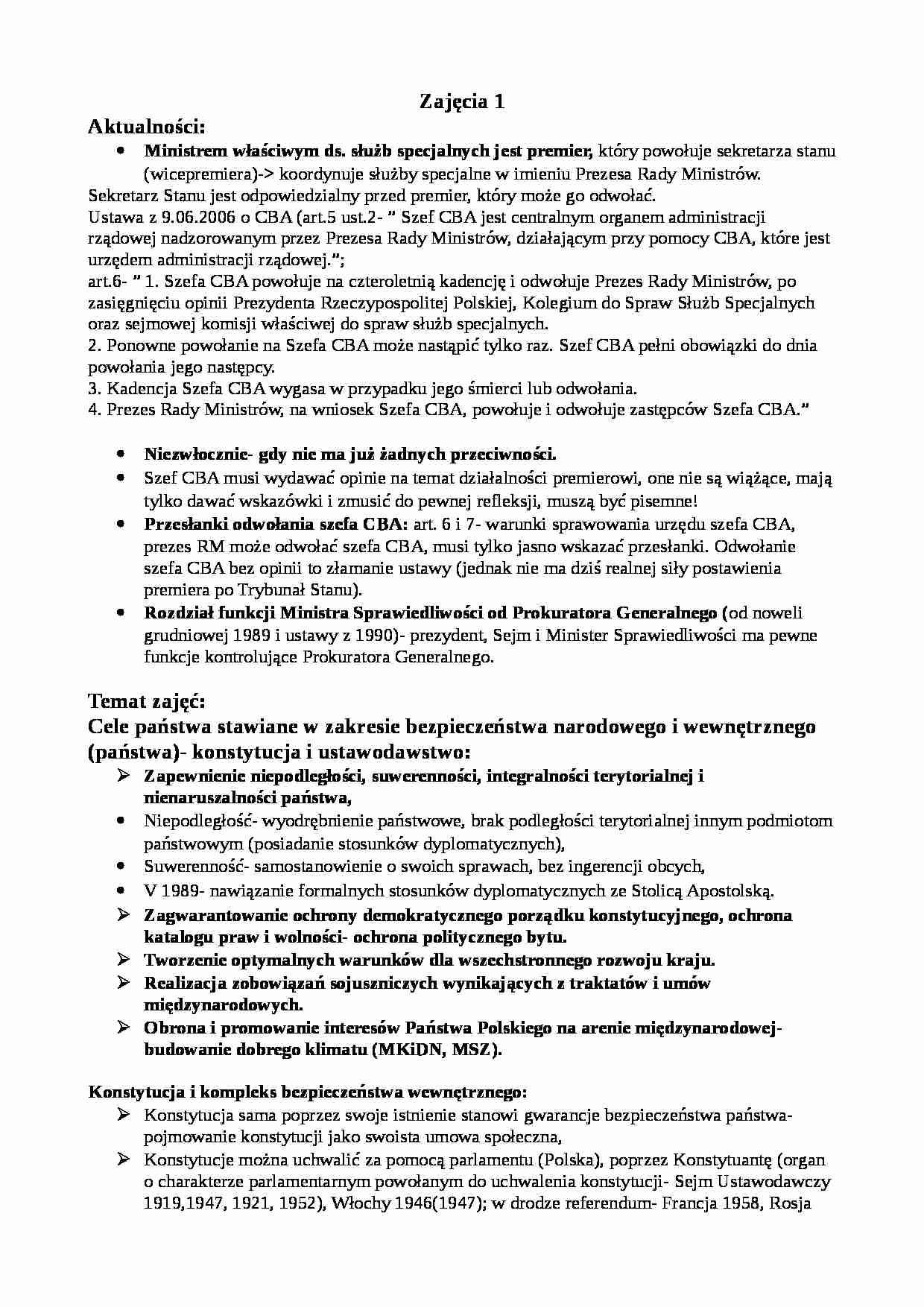 Prawo konstytucyjne - wykład 1 - strona 1