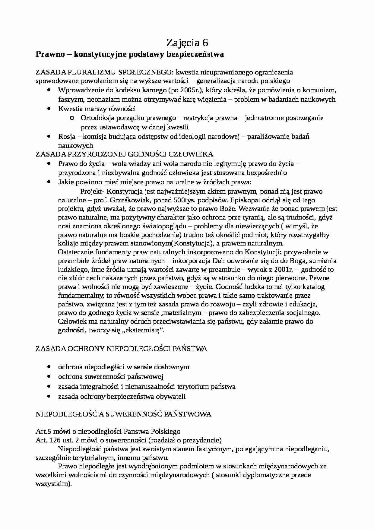 Prawo konstytucyjne - wykład 6 - strona 1