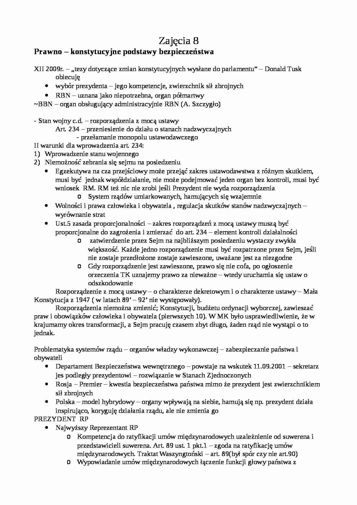 Prawo konstytucyjne - wykład 8 - strona 1