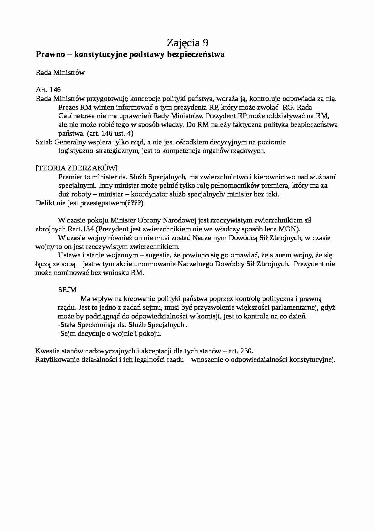 Prawo konstytucyjne - wykład 9 - strona 1