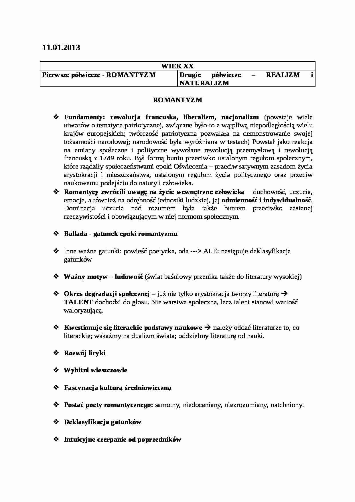 Literatura XX w. - strona 1