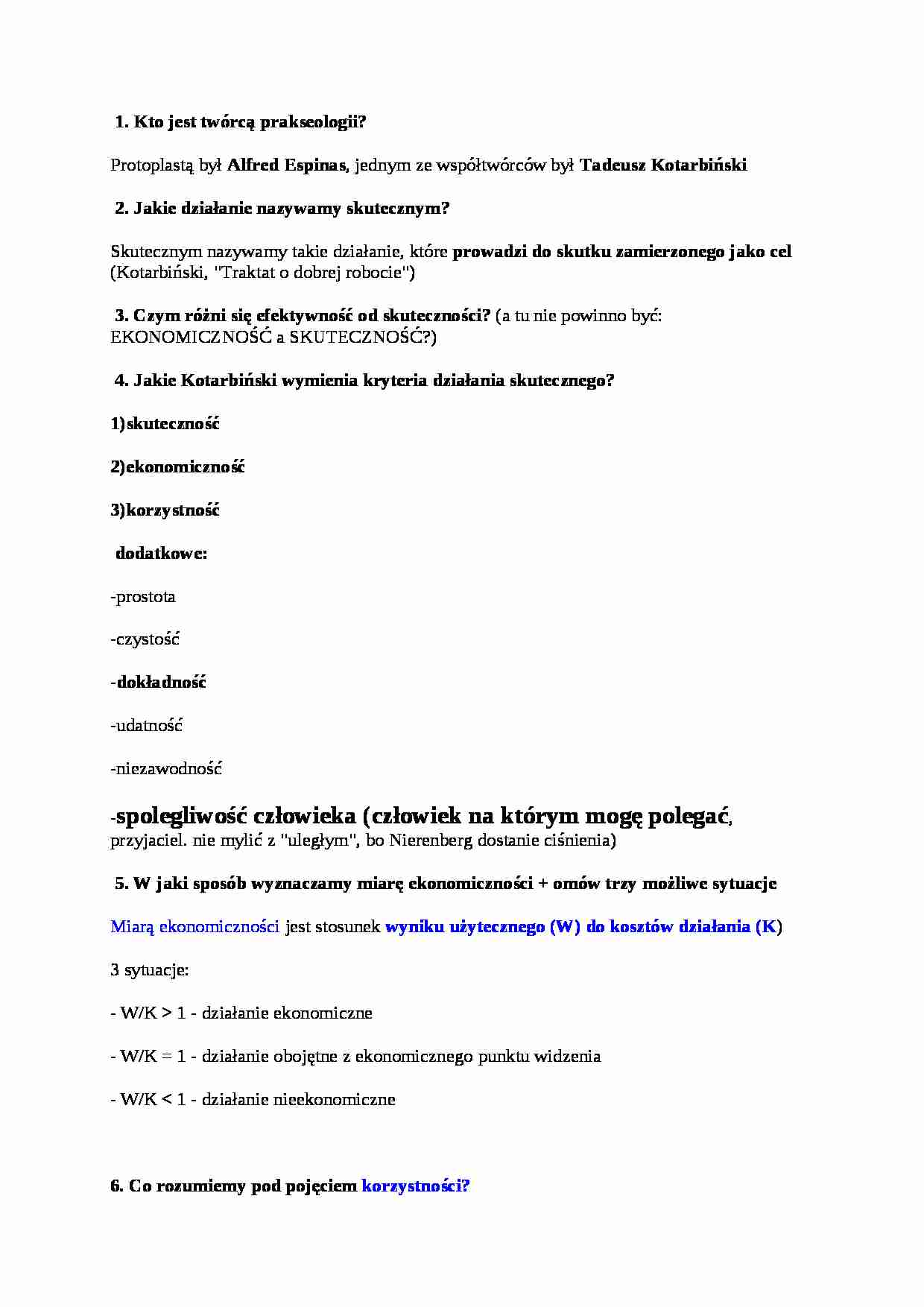 Główne pojęcia zarządzania - strona 1