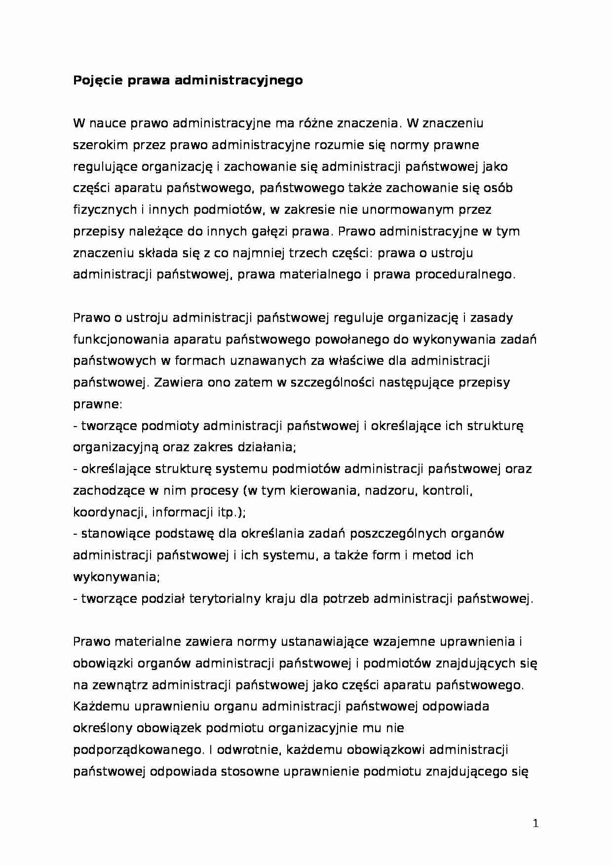 Prawo administracyjne - strona 1
