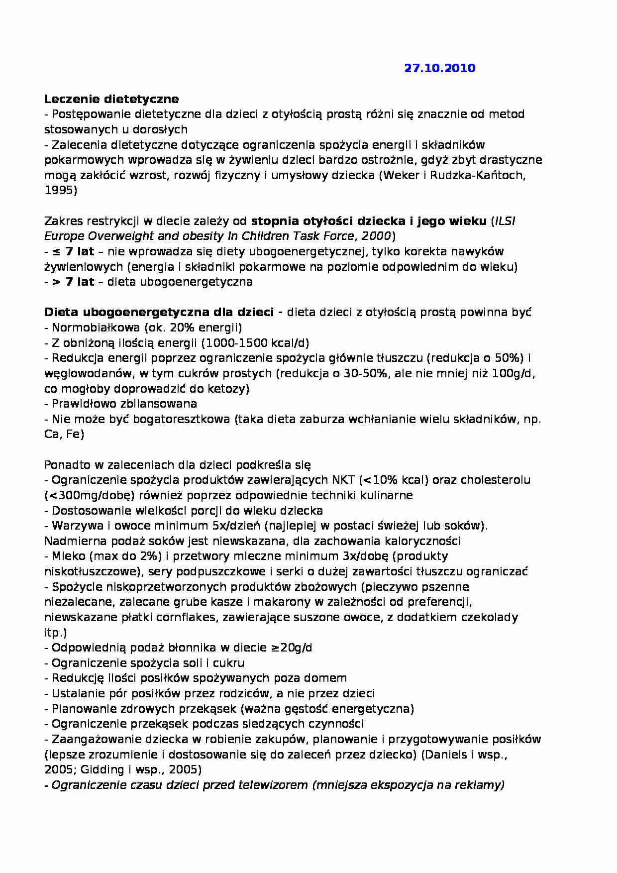 Leczenie dietetyczne - strona 1