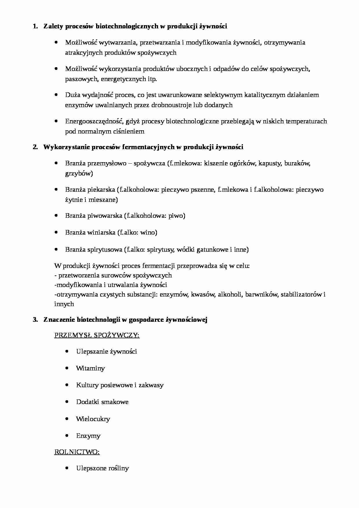 pytania - Produkcja żywności - strona 1